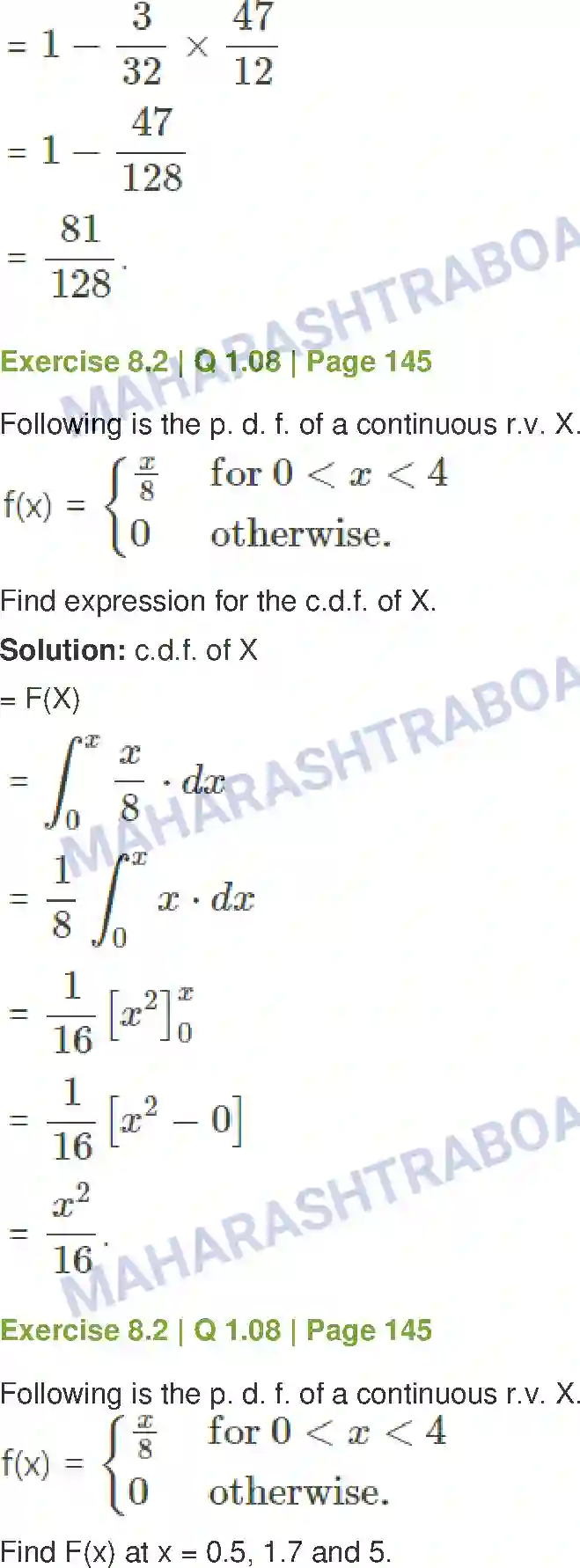 Maharashtra Board Solution Class-12 Mathematics+&+Statistics-2+(Commerce) Probability Distributions Image 38