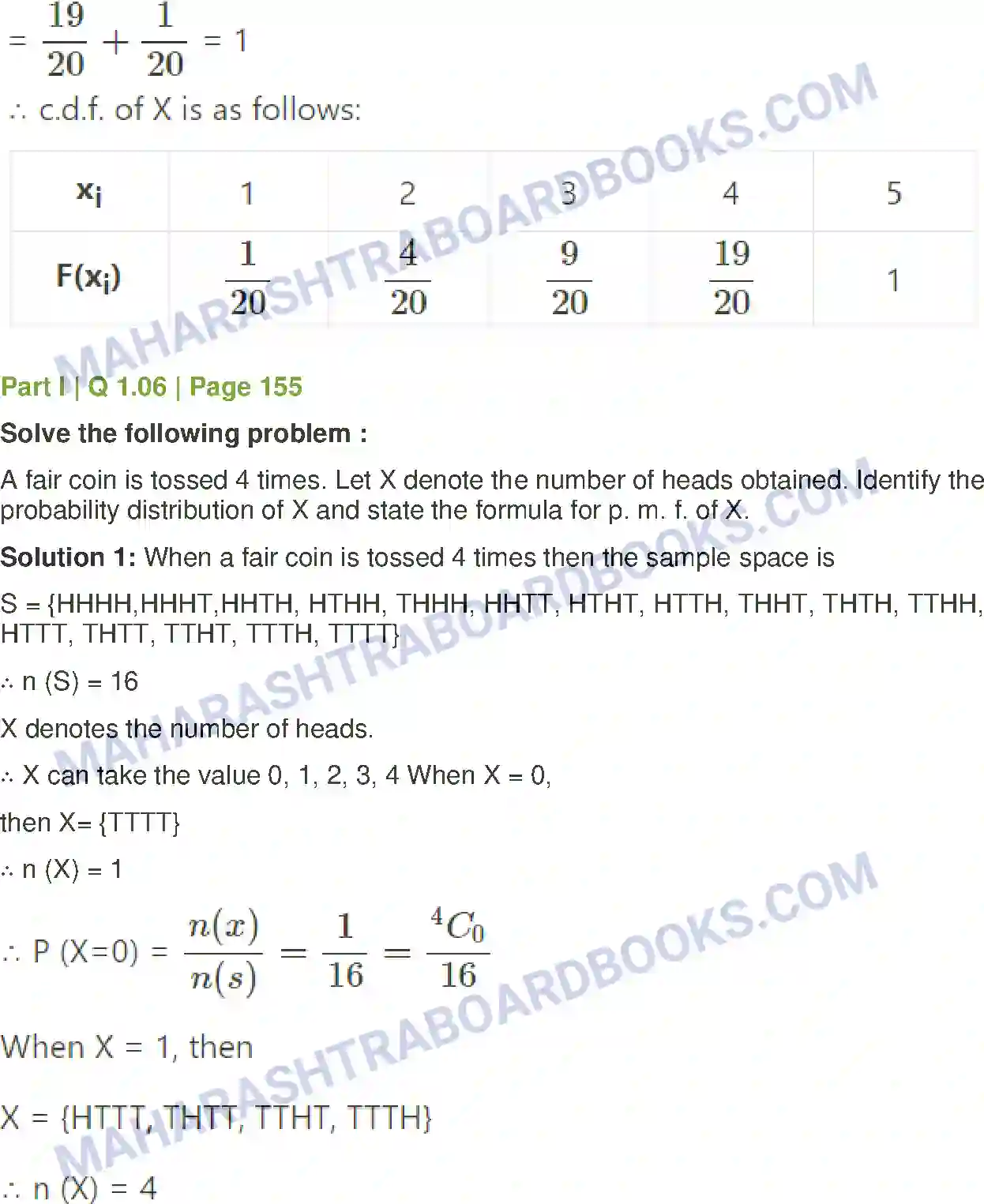 Maharashtra Board Solution Class-12 Mathematics+&+Statistics-2+(Commerce) Probability Distributions Image 96