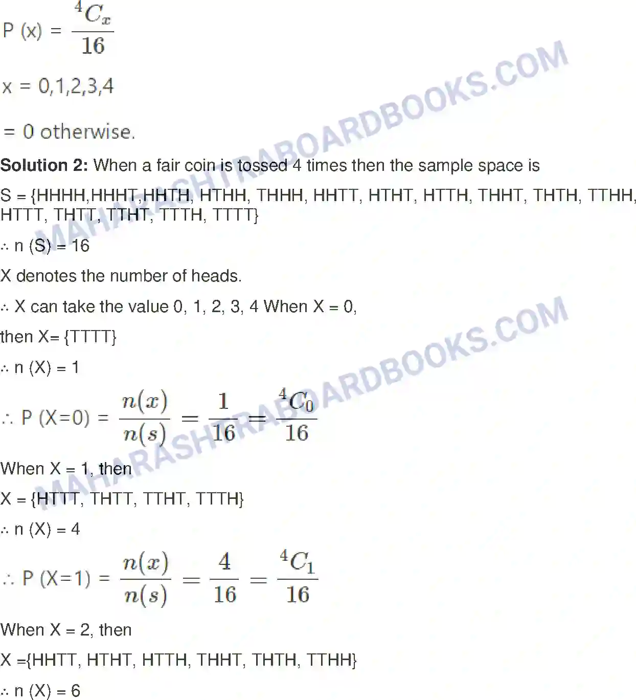 Maharashtra Board Solution Class-12 Mathematics+&+Statistics-2+(Commerce) Probability Distributions Image 98