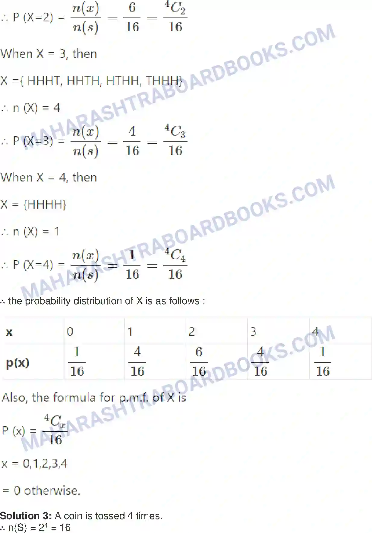 Maharashtra Board Solution Class-12 Mathematics+&+Statistics-2+(Commerce) Probability Distributions Image 99