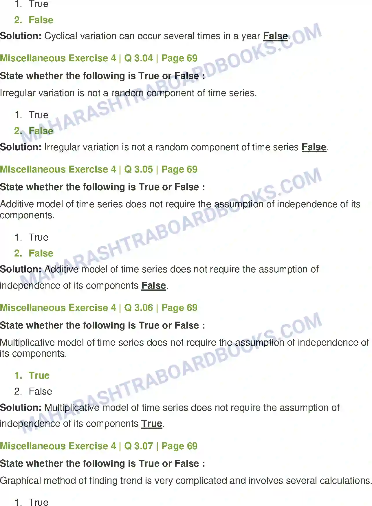 Maharashtra Board Solution Class-12 Mathematics+&+Statistics-2+(Commerce) Time Series Image 16