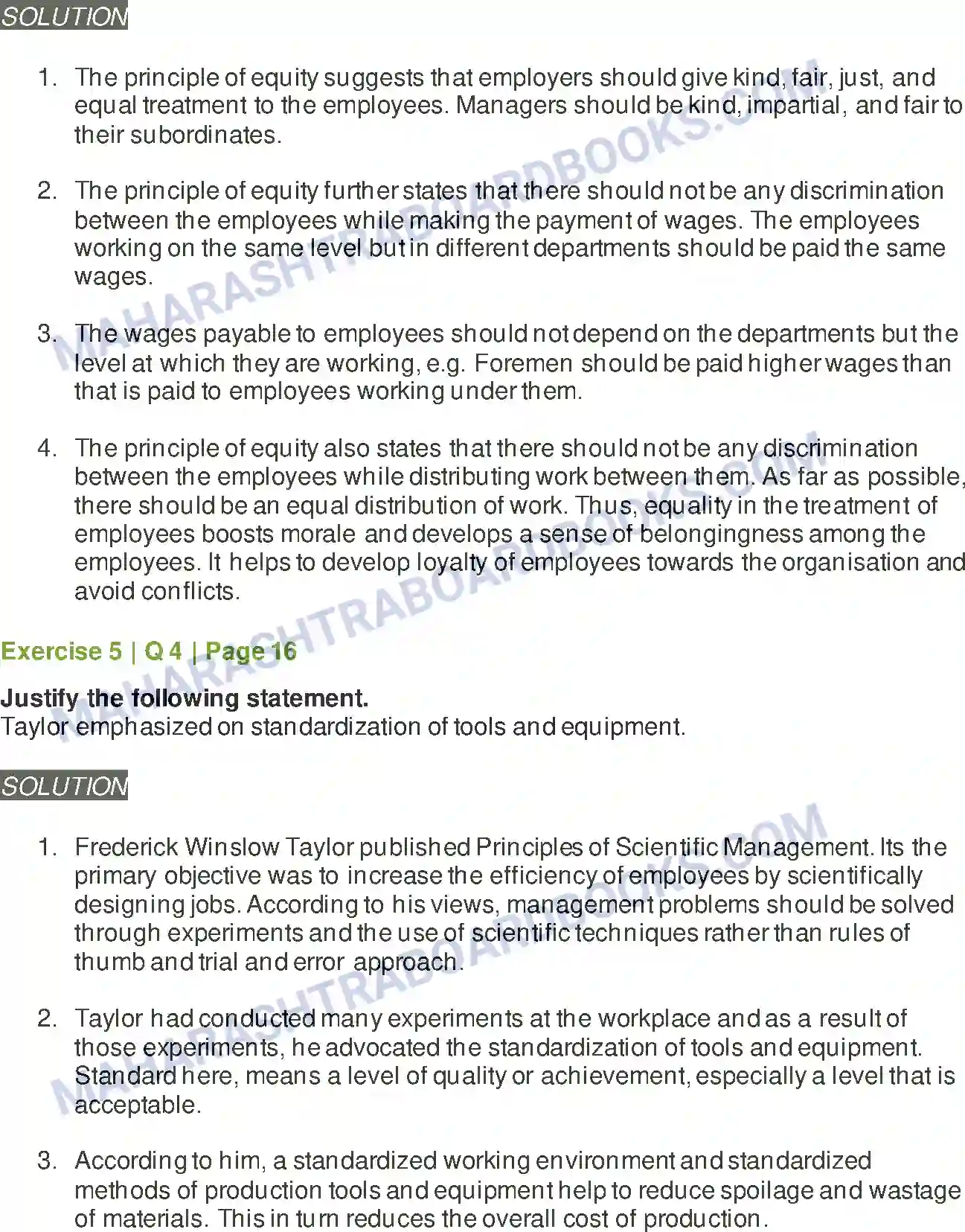 Maharashtra Board Solution Class-12 Organisation+of+Commerce+&+Management Principles of Management Image 13