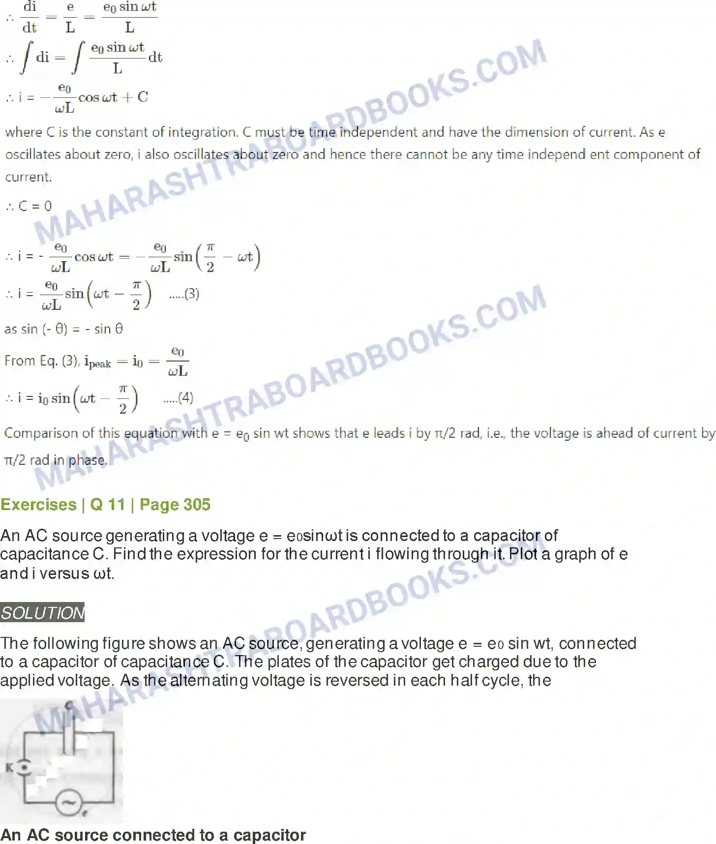 Maharashtra Board Solution Class-12 Physics AC Circuits Image 15