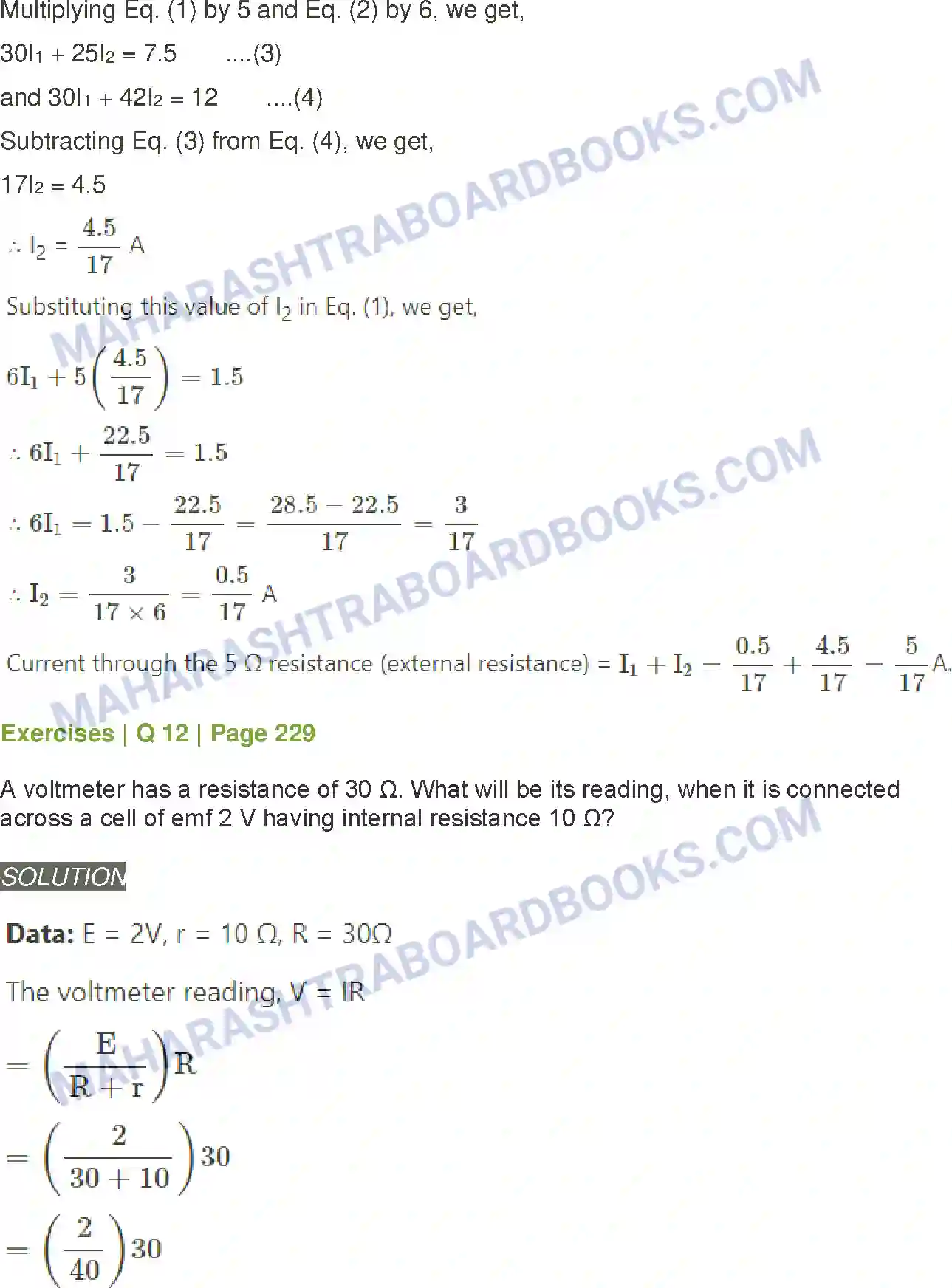 Maharashtra Board Solution Class-12 Physics Current Electricity Image 17