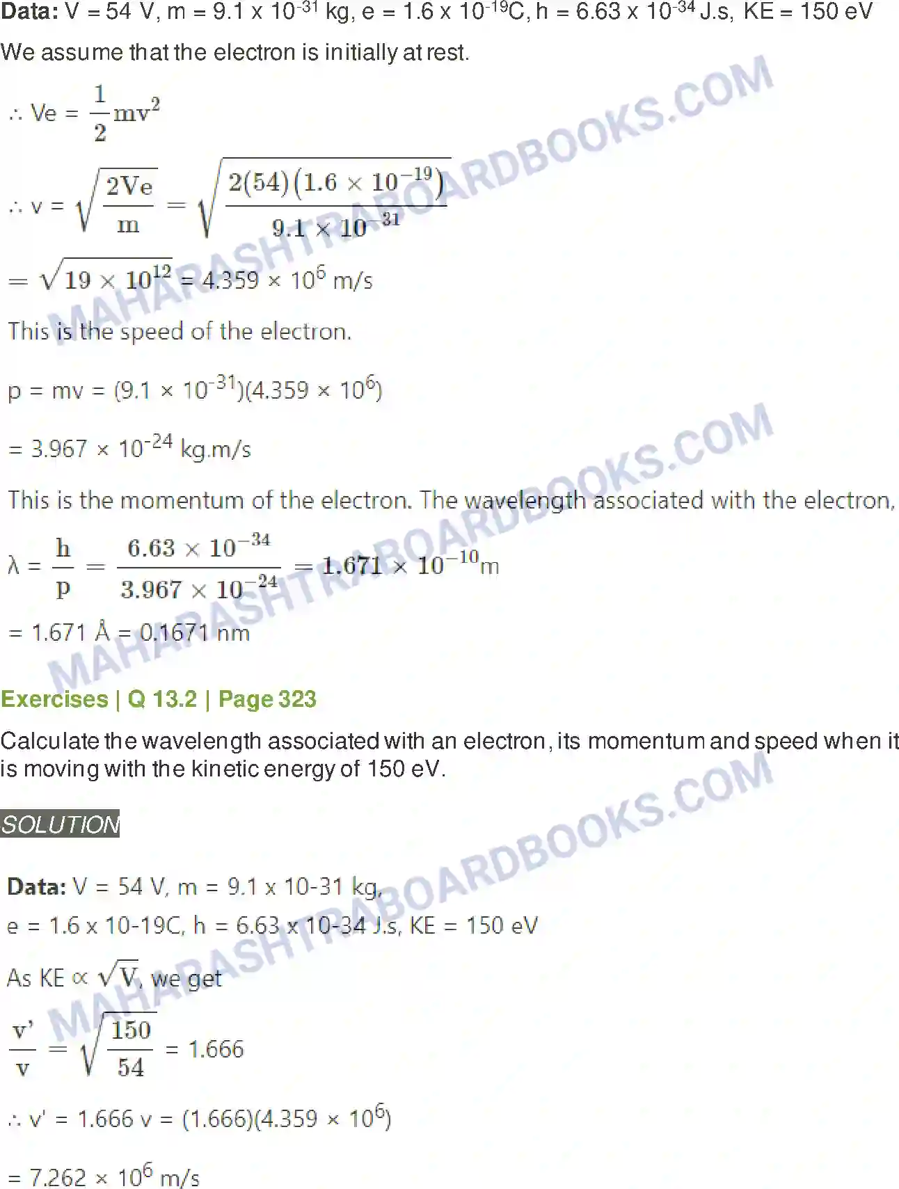 Maharashtra Board Solution class-12 Physics Dual Nature of Radiation and Matter Image 12