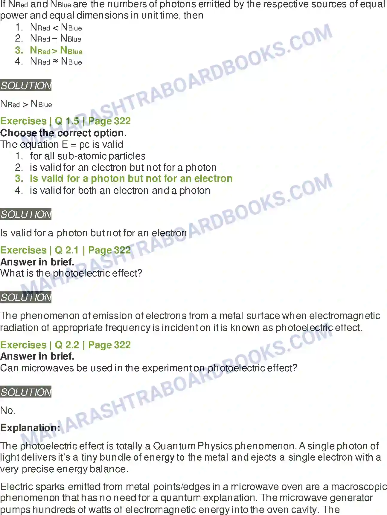 Maharashtra Board Solution class-12 Physics Dual Nature of Radiation and Matter Image 2