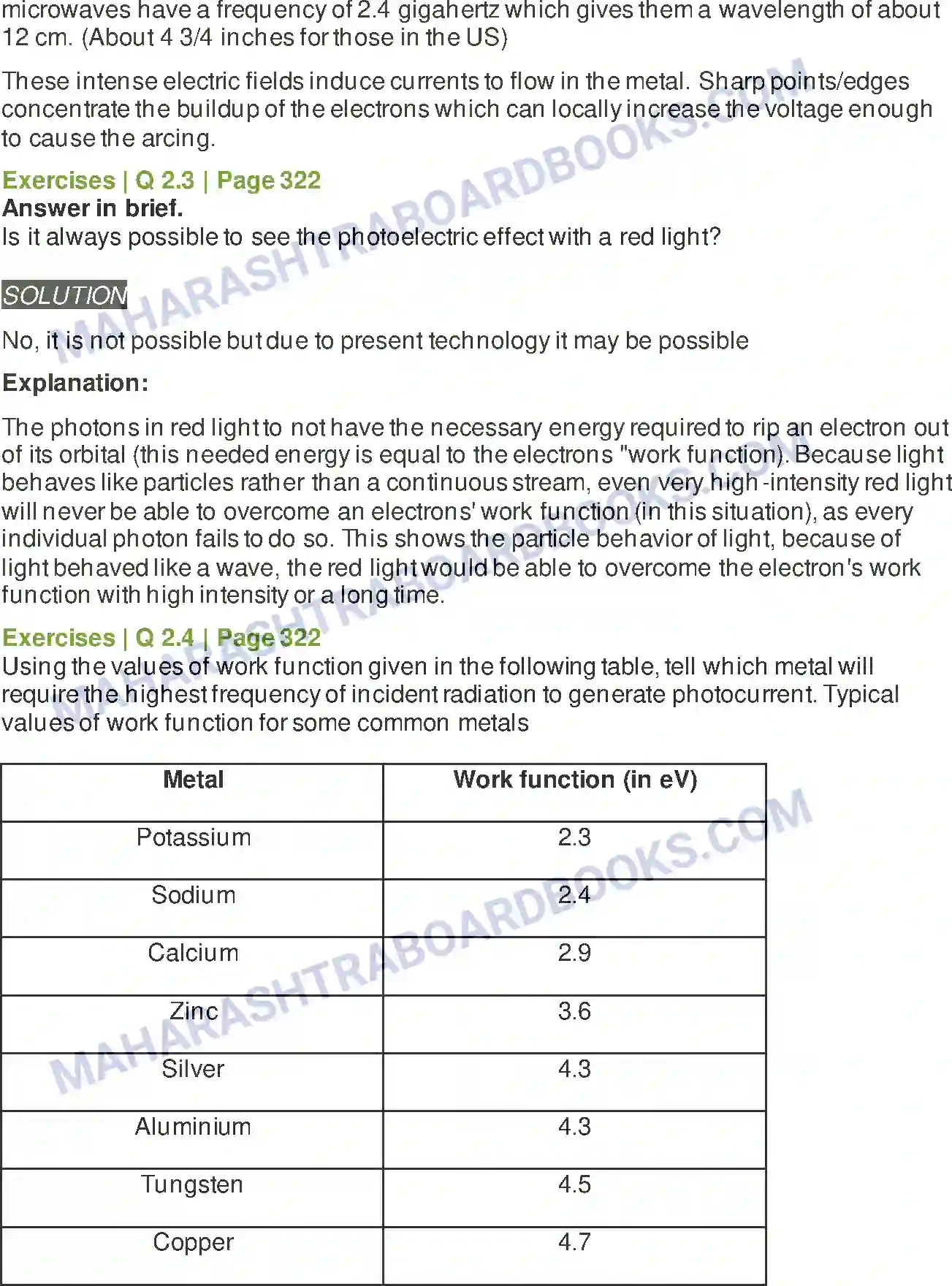 Maharashtra Board Solution class-12 Physics Dual Nature of Radiation and Matter Image 3