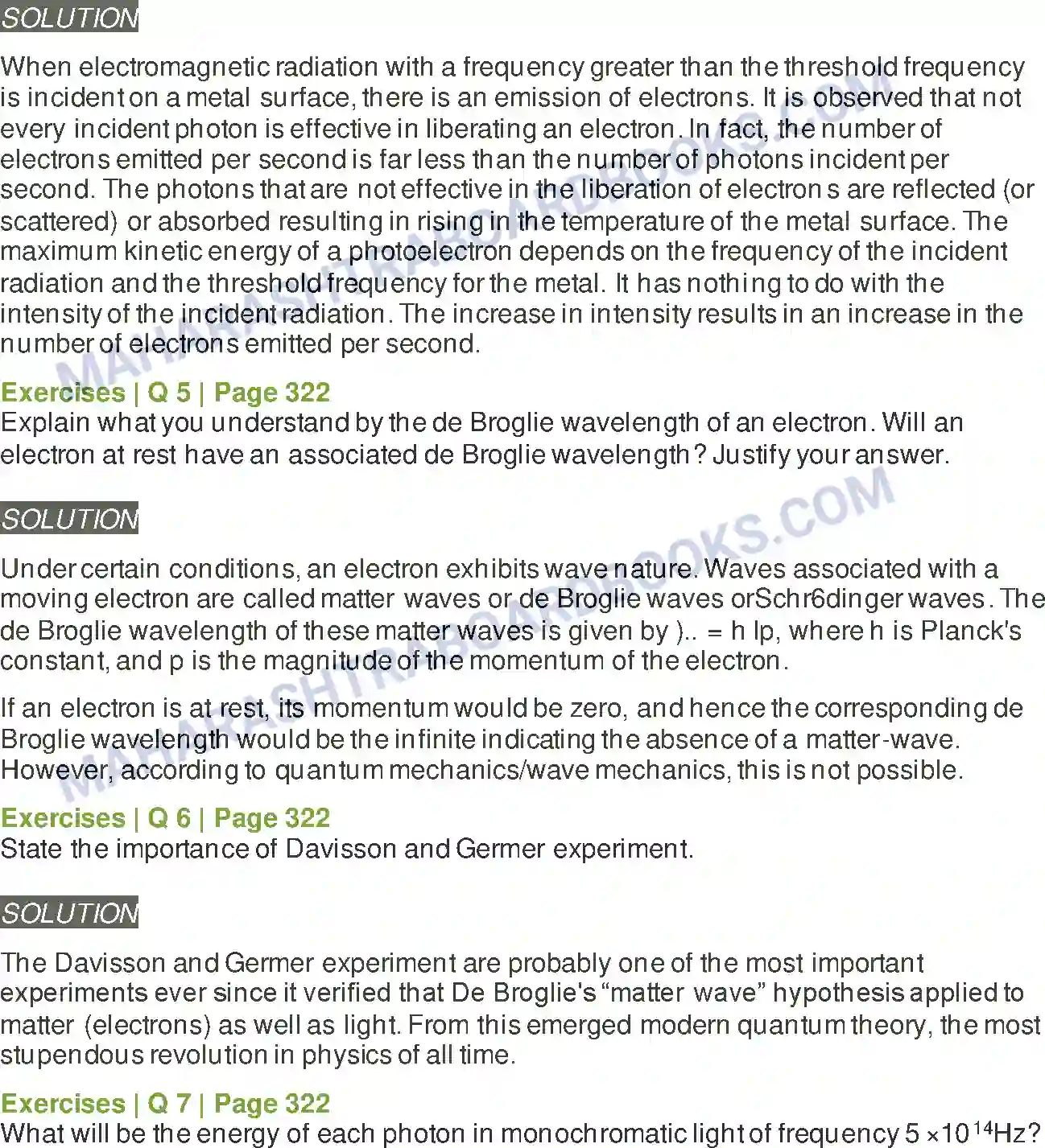 Maharashtra Board Solution class-12 Physics Dual Nature of Radiation and Matter Image 5