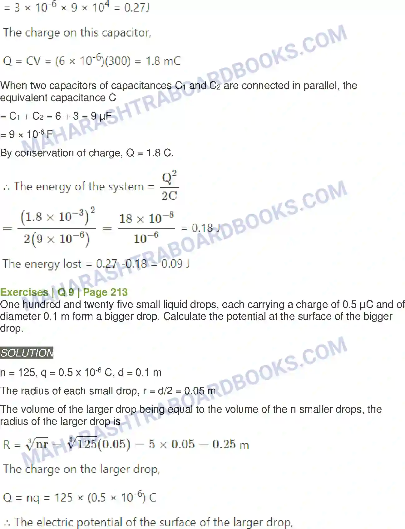 Maharashtra Board Solution class-12 Physics Electrostatics Image 10