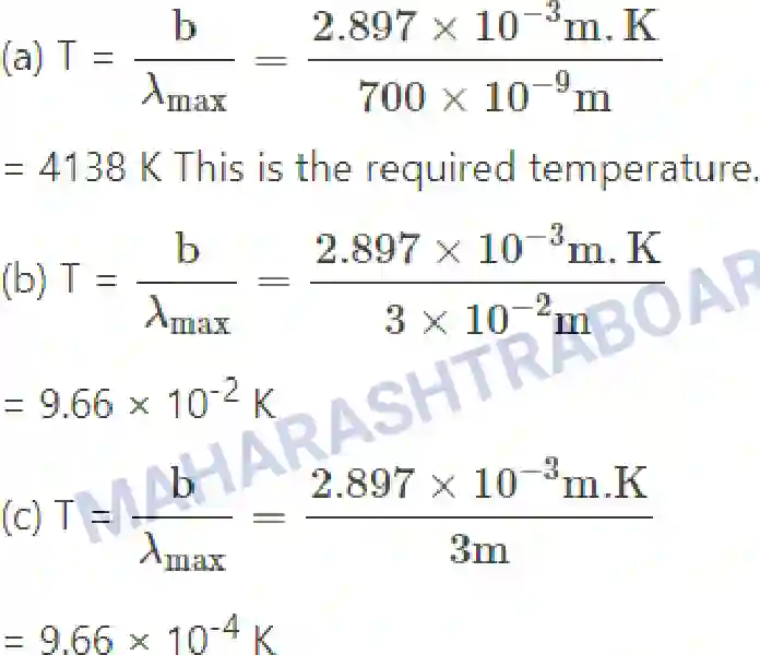 Maharashtra Board Solution class-12 Physics Kinetic Theory of Gases and Radiation Image 20