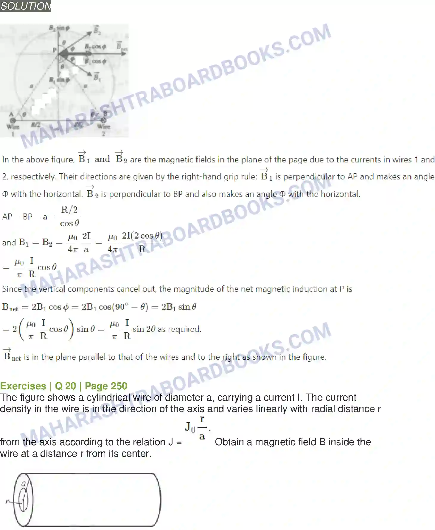 Maharashtra Board Solution class-12 Physics Magnetic Fields due to Electric Current Image 15