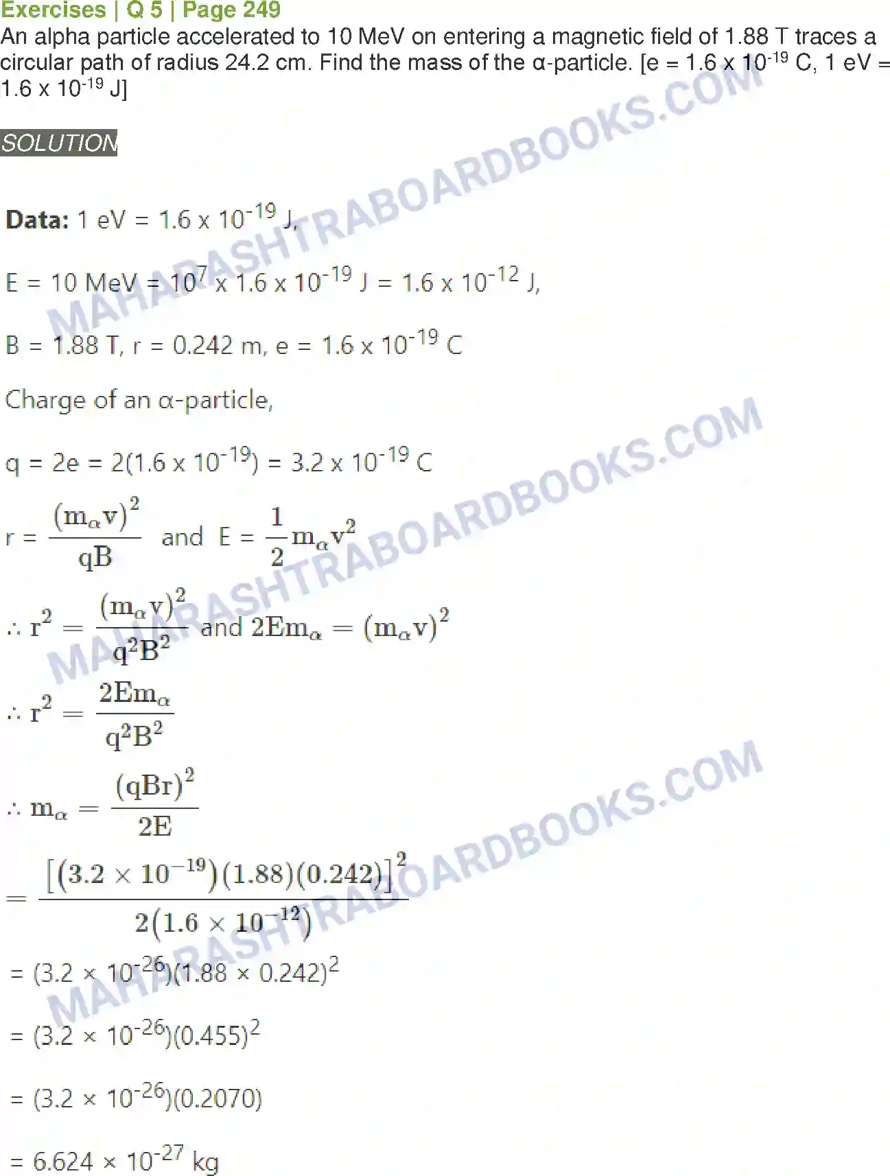 Maharashtra Board Solution class-12 Physics Magnetic Fields due to Electric Current Image 6