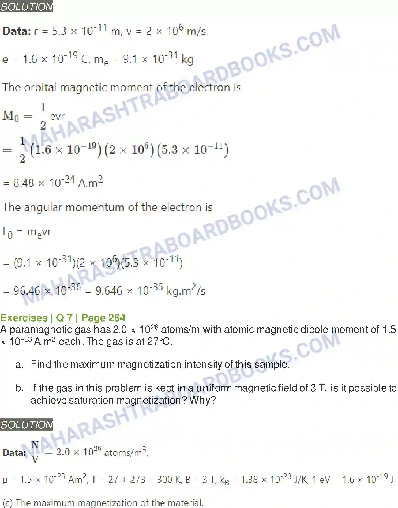 Maharashtra Board Solution class-12 Physics Magnetic Materials Image 10