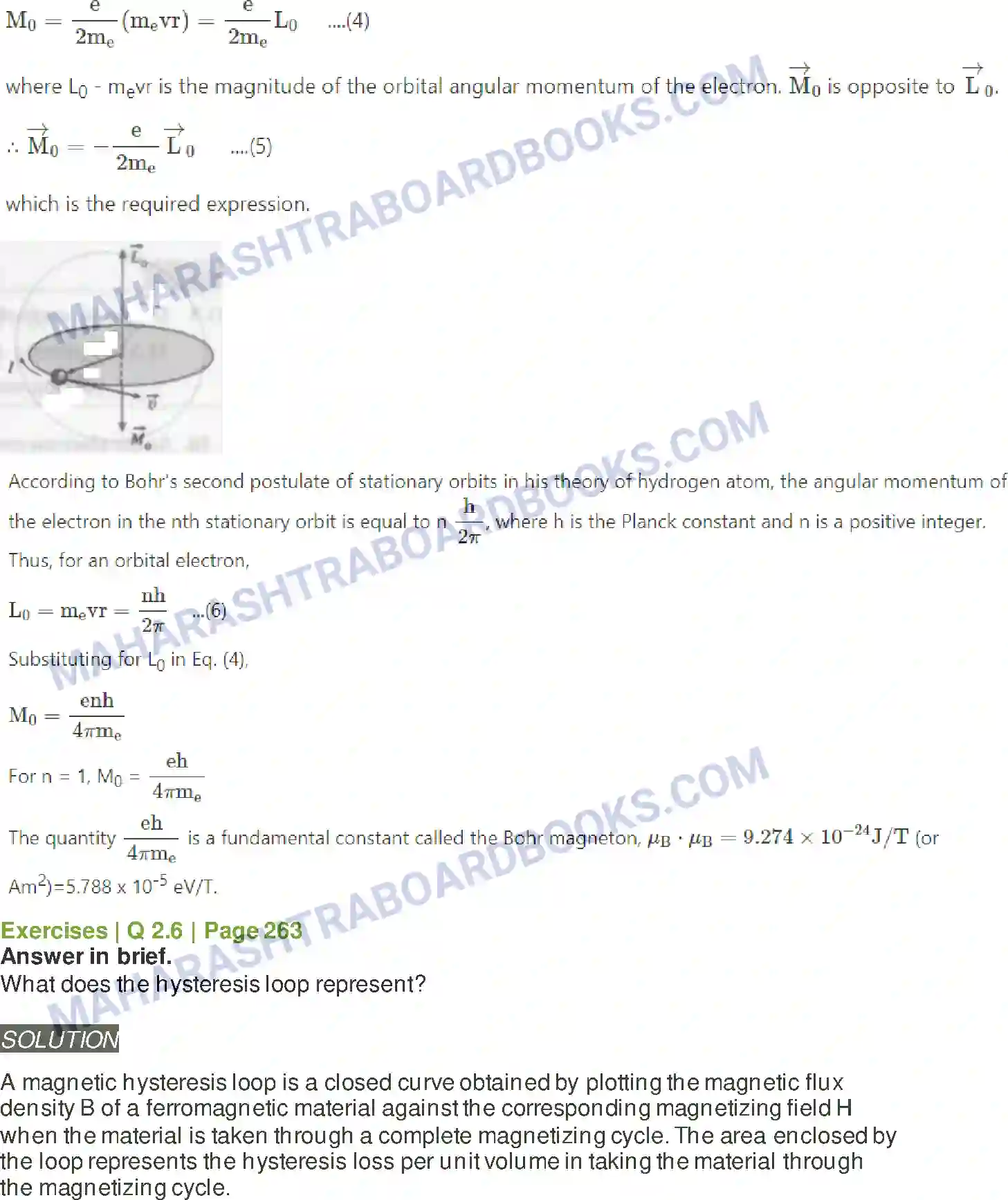 Maharashtra Board Solution class-12 Physics Magnetic Materials Image 6