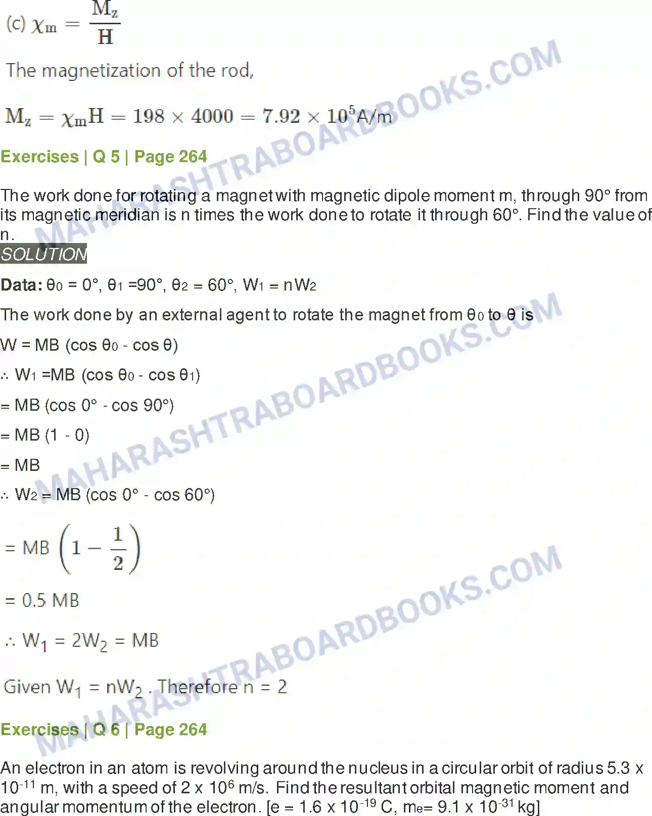 Maharashtra Board Solution class-12 Physics Magnetic Materials Image 9