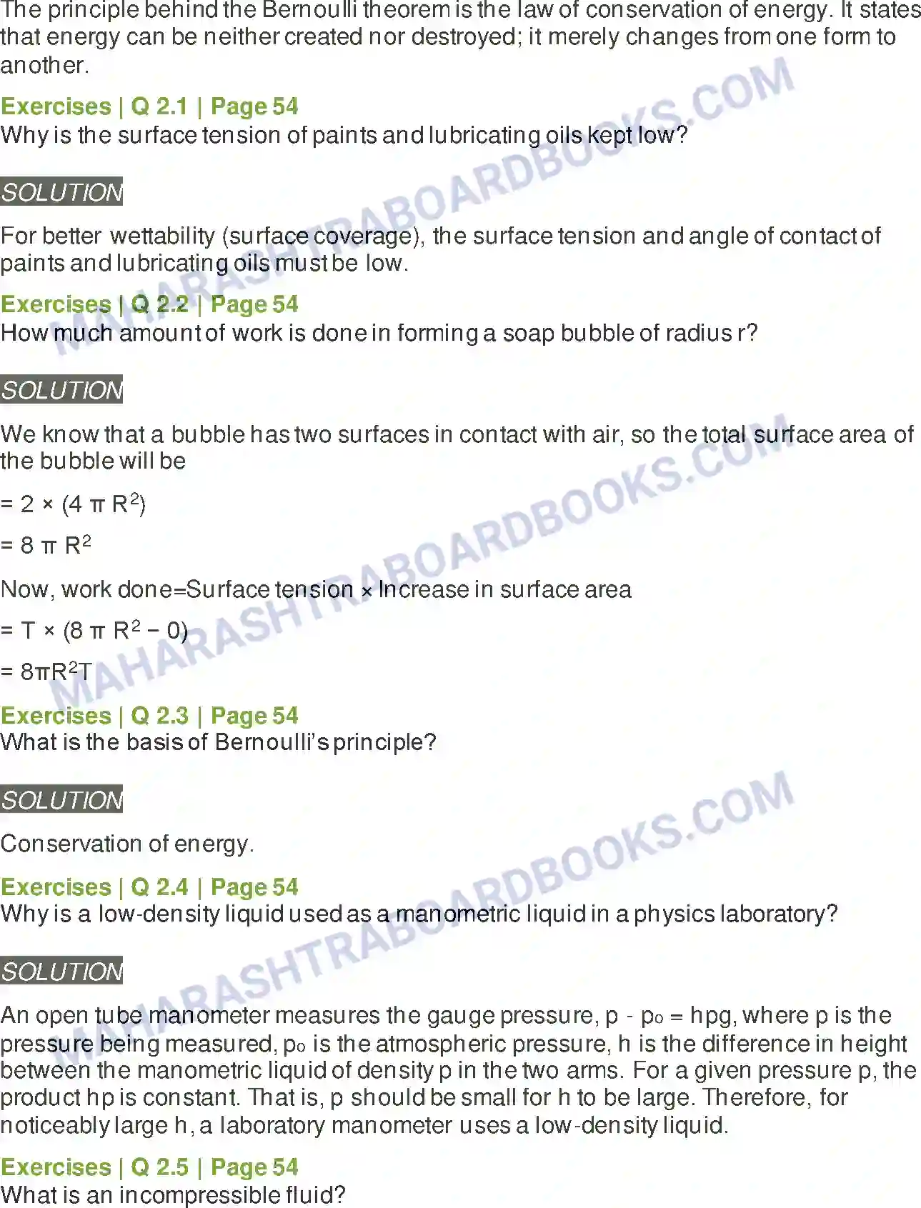 Maharashtra Board Solution class-12 Physics Mechanical Properties of Fluids Image 3