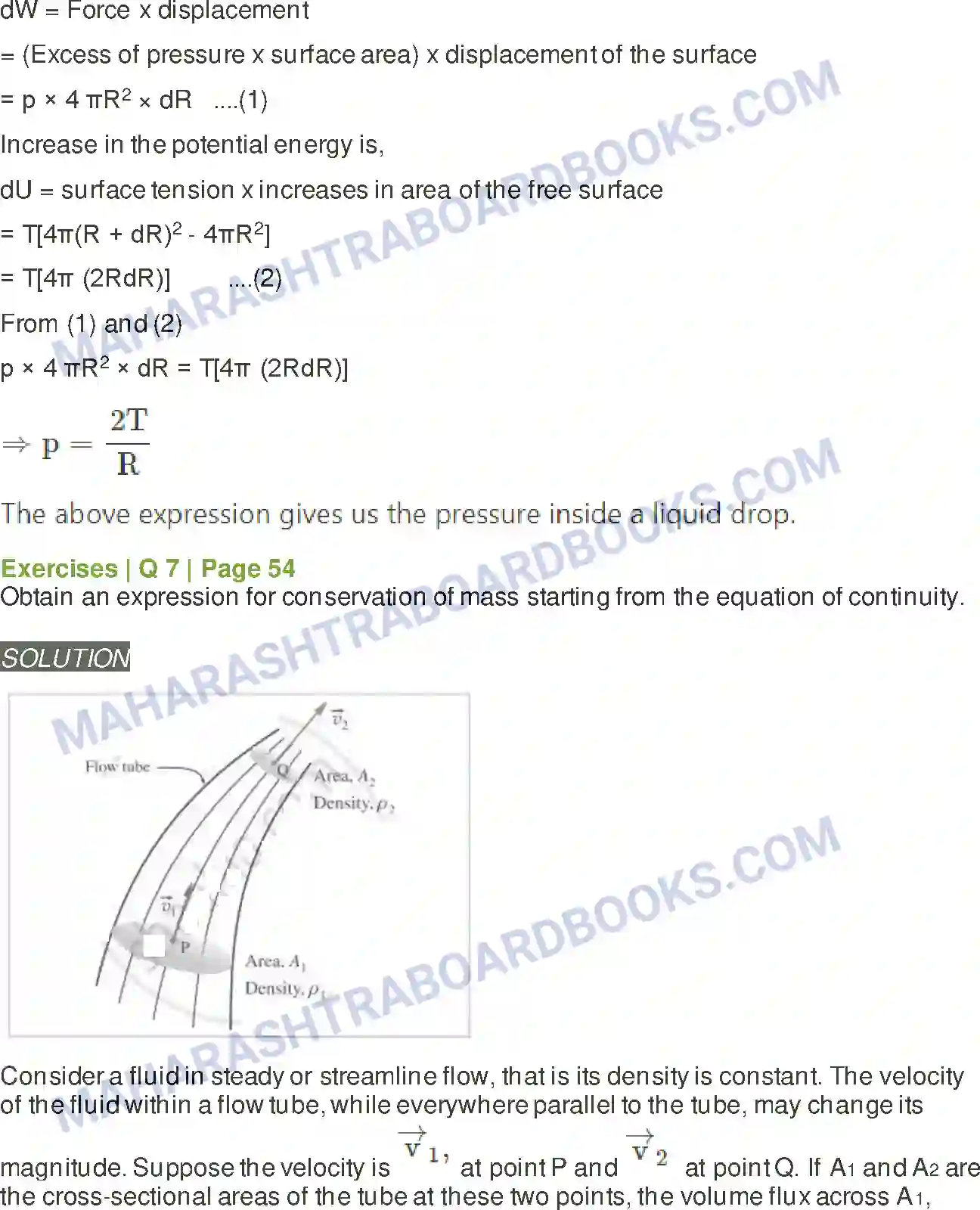 Maharashtra Board Solution class-12 Physics Mechanical Properties of Fluids Image 7