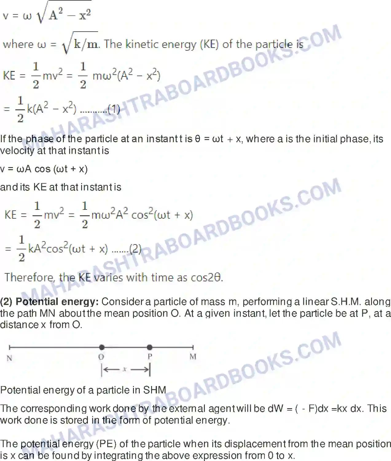 Maharashtra Board Solution Class-12 Physics Oscillations Image 12