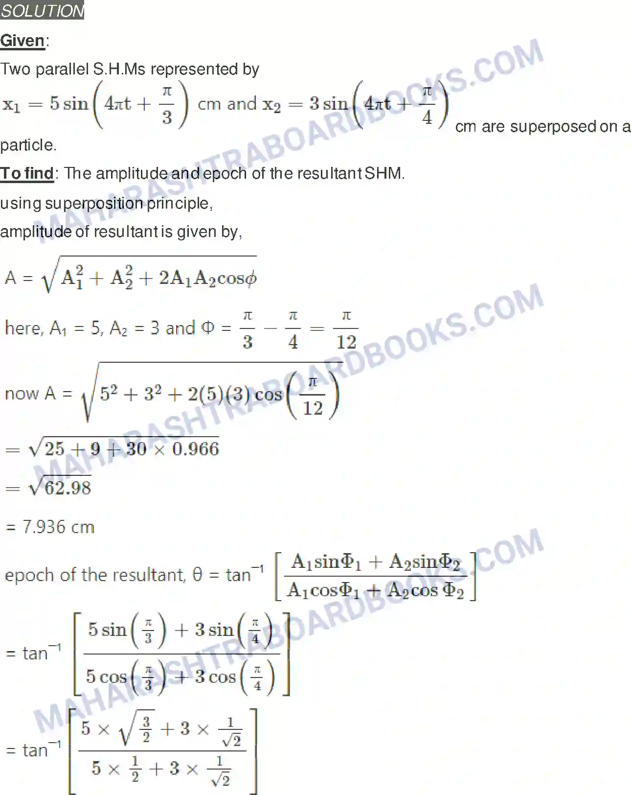 Maharashtra Board Solution Class-12 Physics Oscillations Image 24