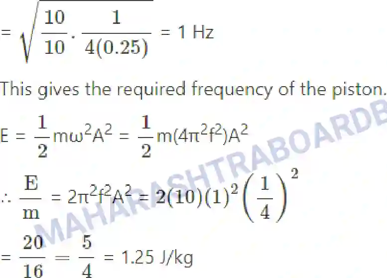 Maharashtra Board Solution Class-12 Physics Oscillations Image 27