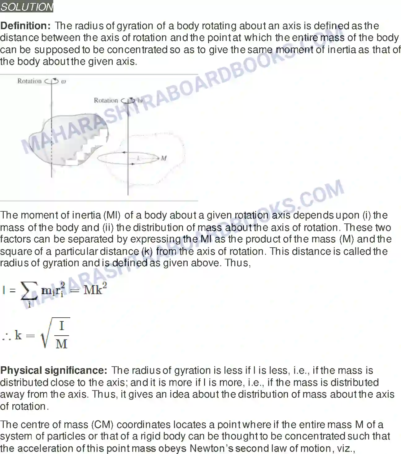Maharashtra Board Solution class-12 Physics Rotational Dynamics Image 13