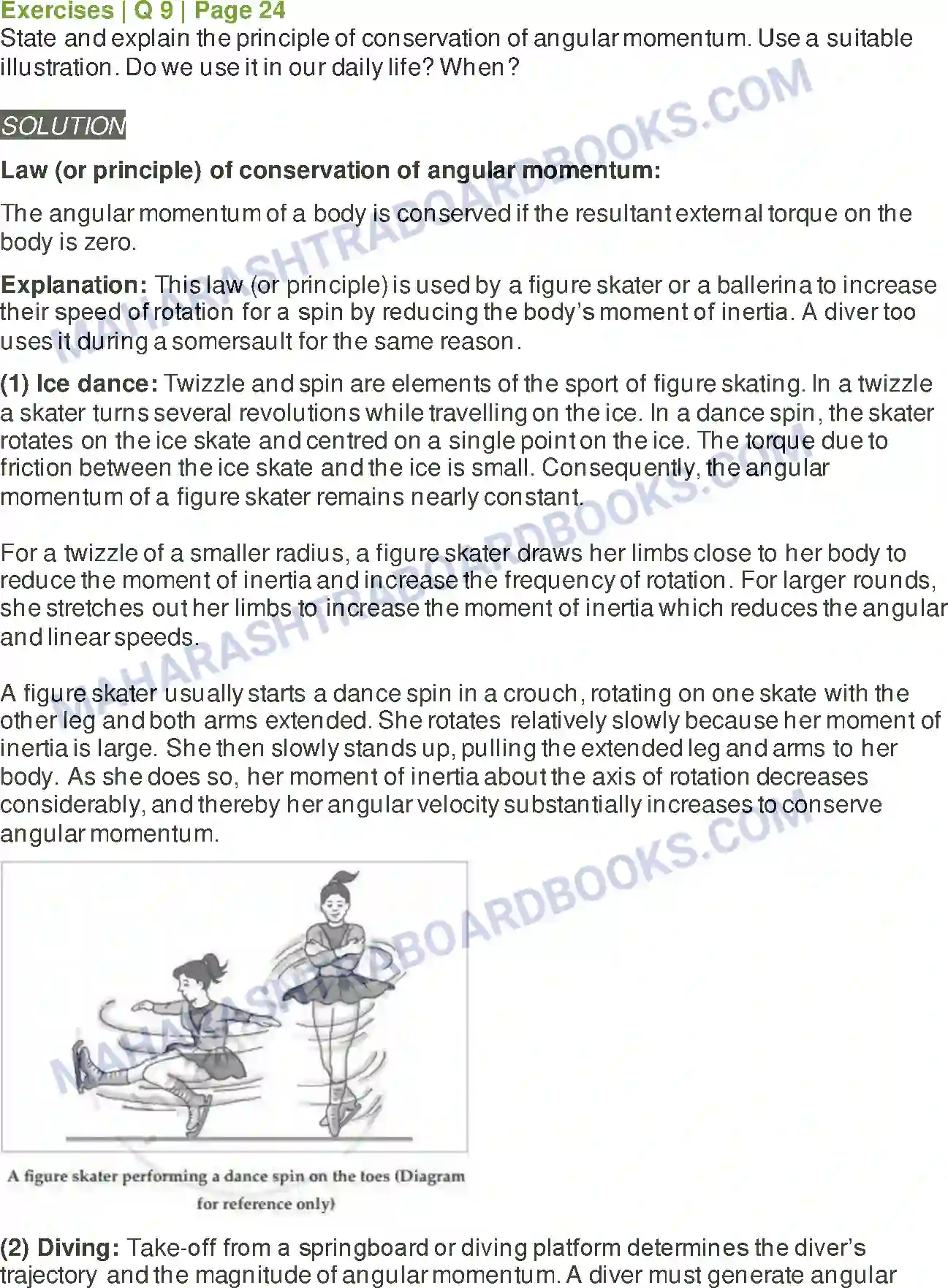 Maharashtra Board Solution class-12 Physics Rotational Dynamics Image 18