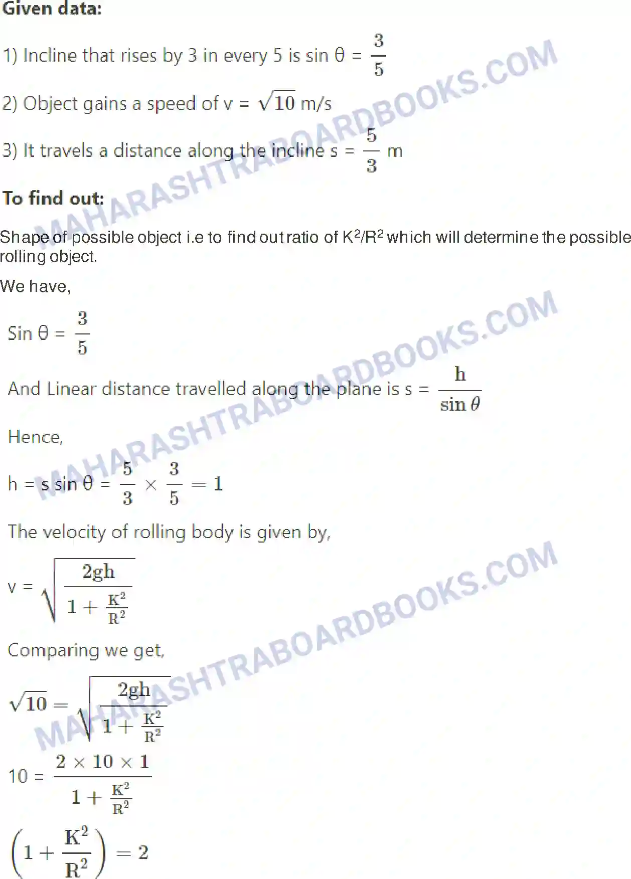 Maharashtra Board Solution class-12 Physics Rotational Dynamics Image 32