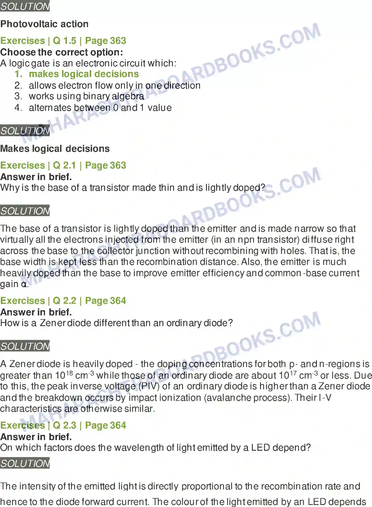 Maharashtra Board Solution Class-12 Physics Semiconductor Devices Image 2