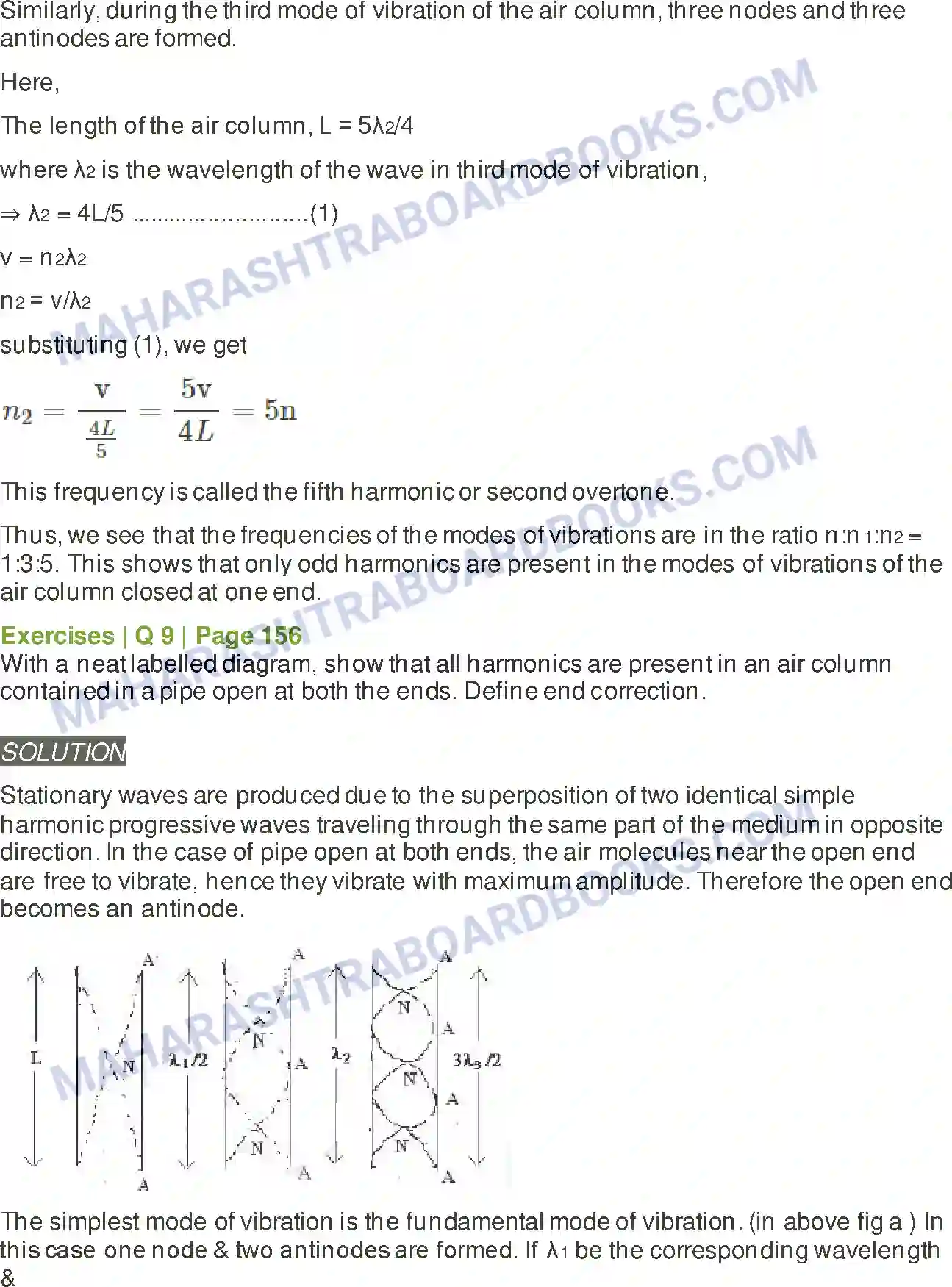 Maharashtra Board Solution class-12 Physics Superposition of Waves Image 10