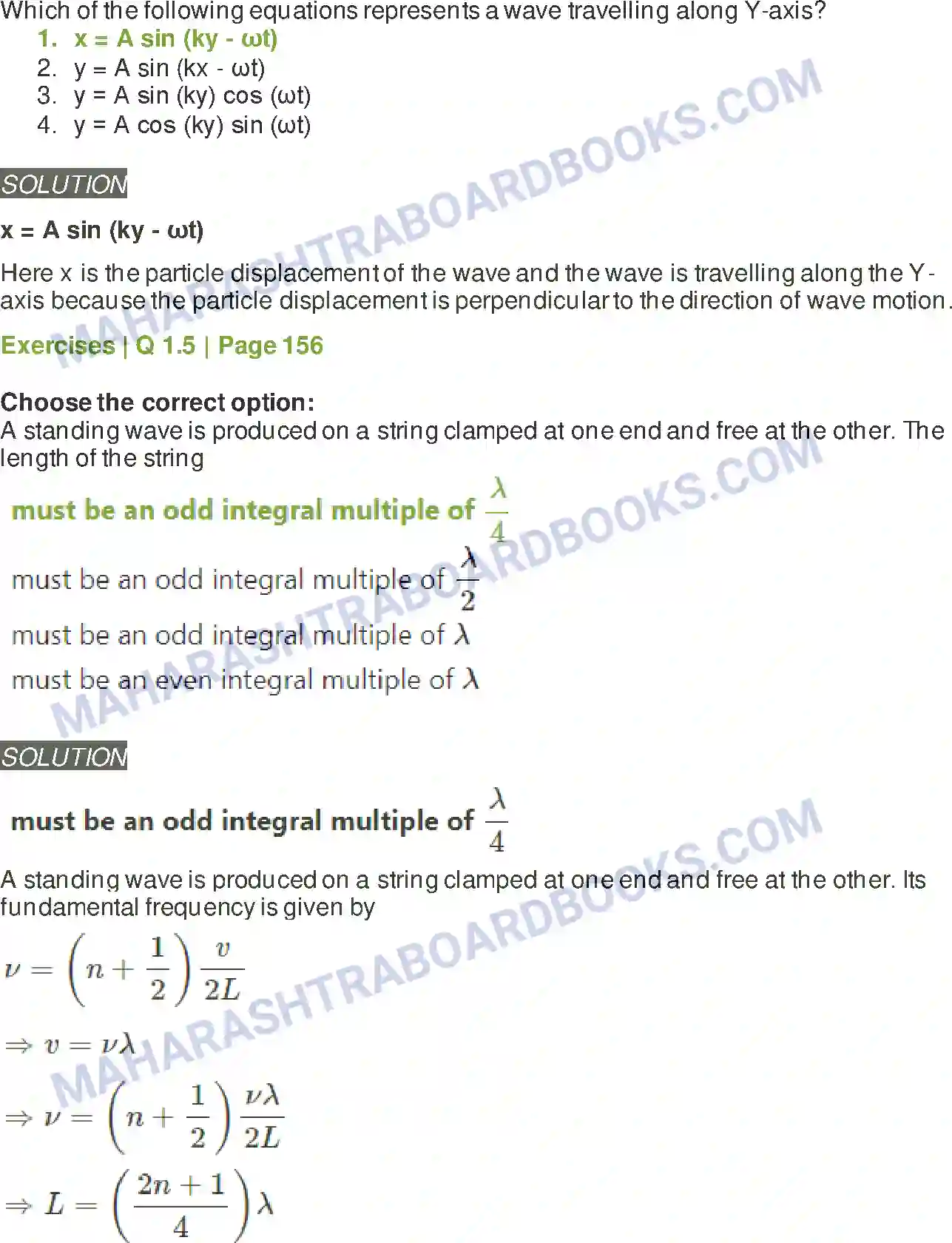 Maharashtra Board Solution class-12 Physics Superposition of Waves Image 2
