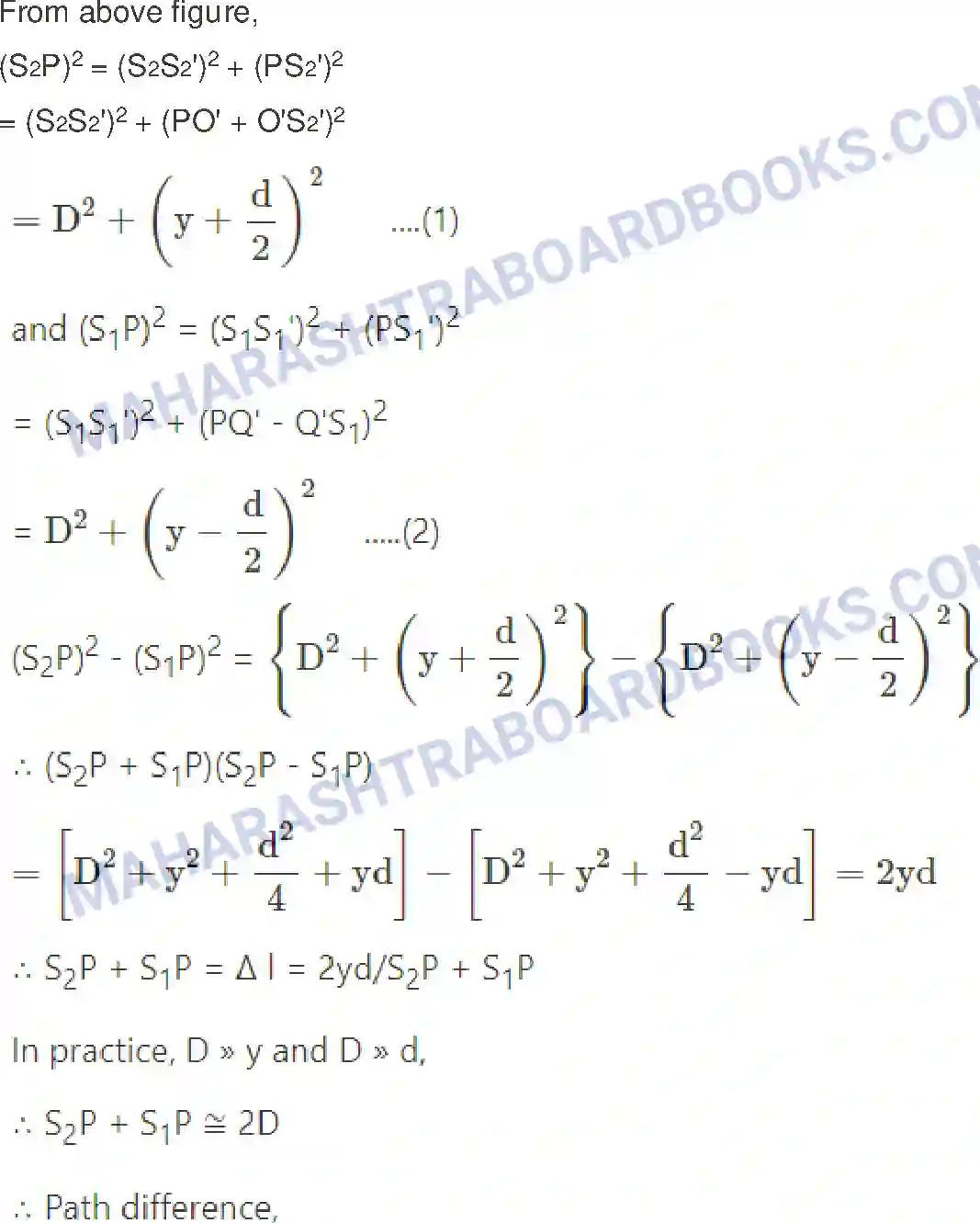 Maharashtra Board Solution Class-12 Physics Wave Optics Image 11