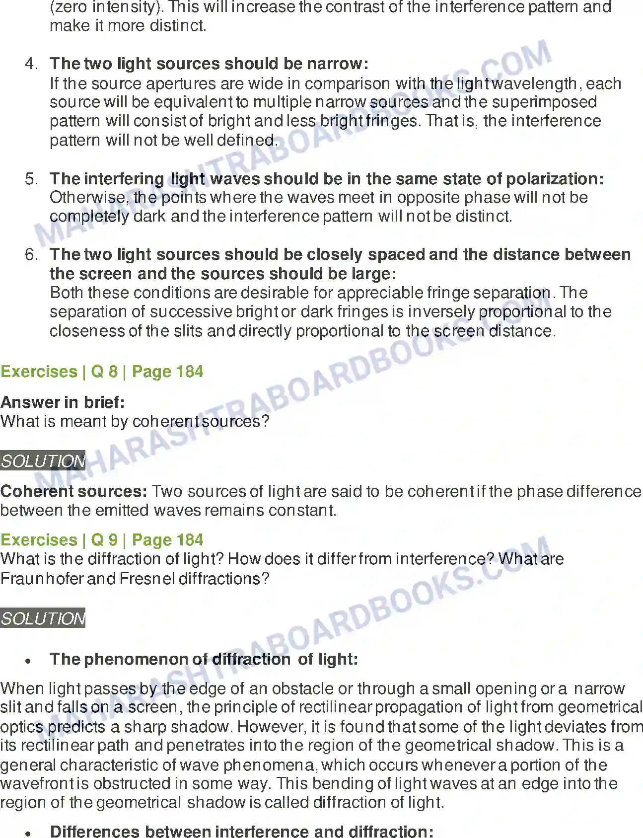 Maharashtra Board Solution Class-12 Physics Wave Optics Image 14