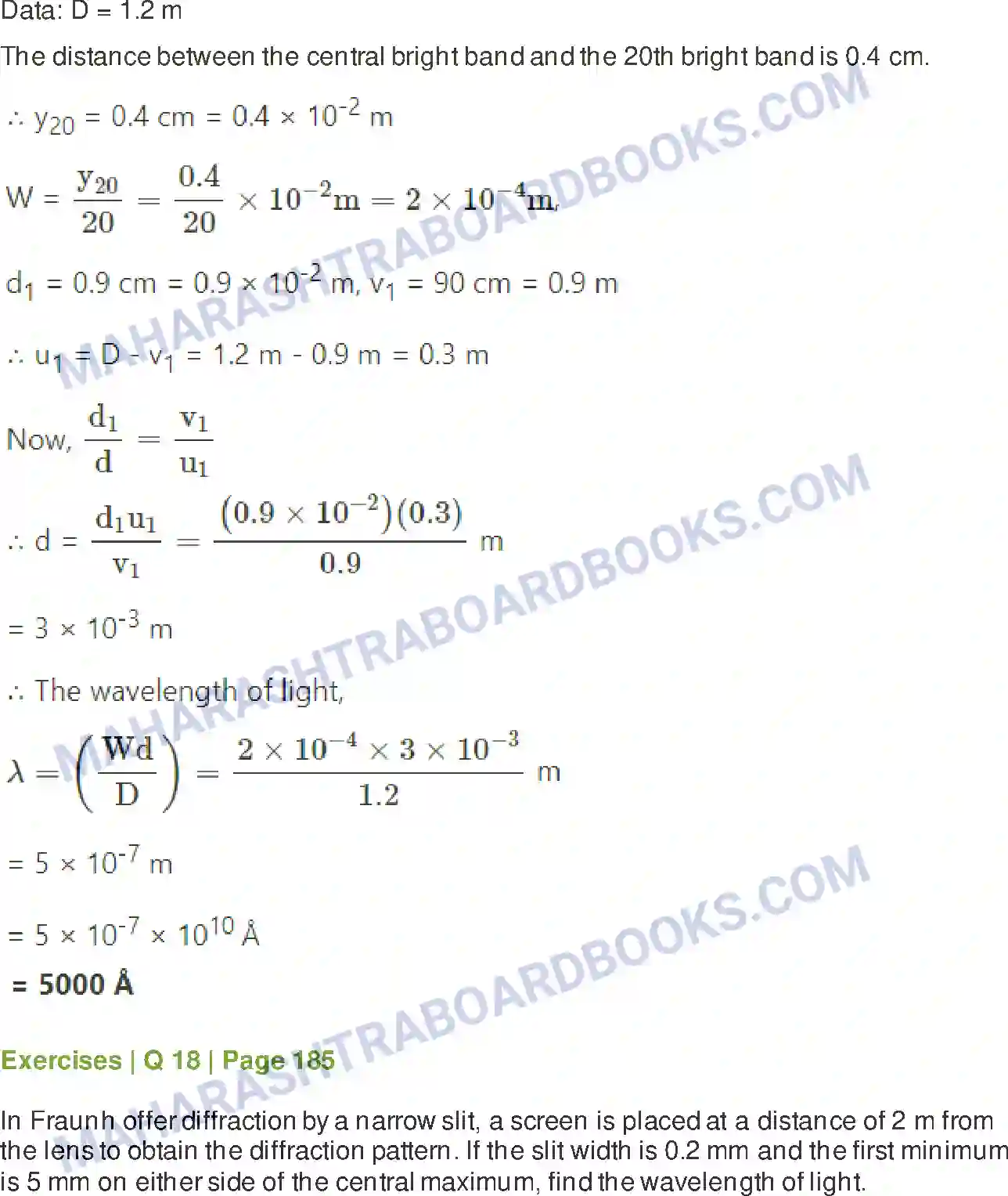 Maharashtra Board Solution Class-12 Physics Wave Optics Image 23