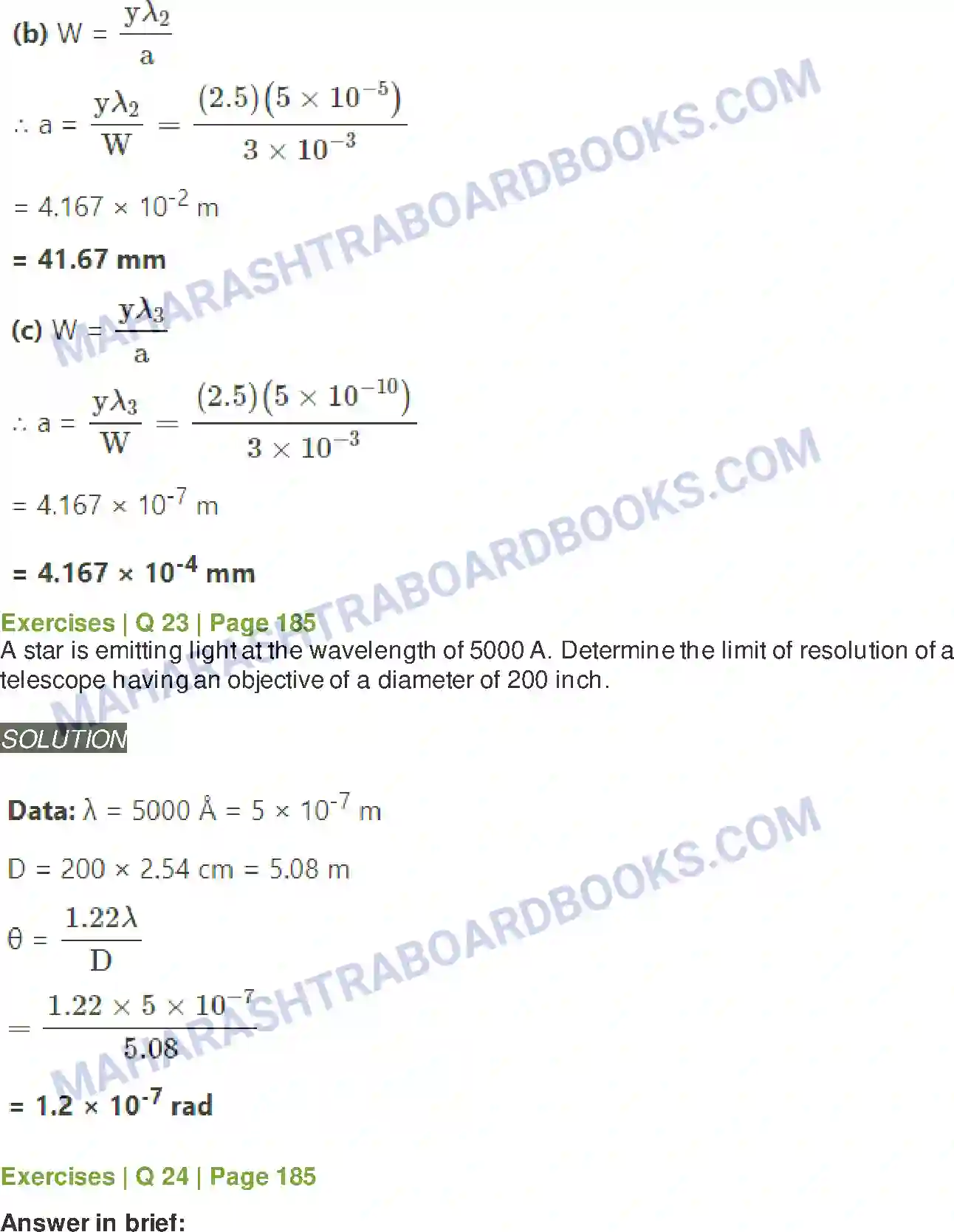 Maharashtra Board Solution Class-12 Physics Wave Optics Image 27