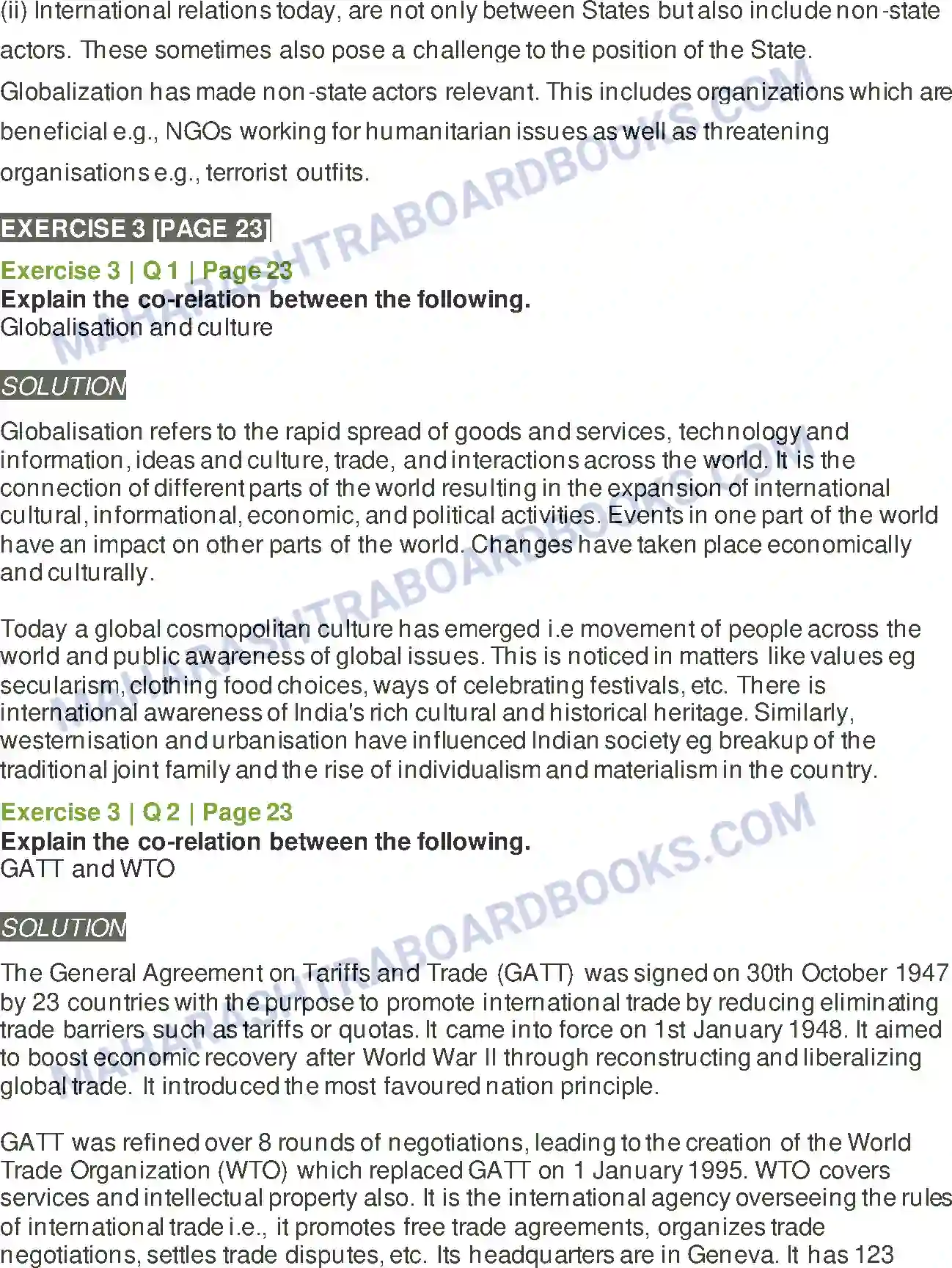 Maharashtra Board Solution Class-12 Political+Science Key Concepts and Issues Since 1991 Globalisation Image 3