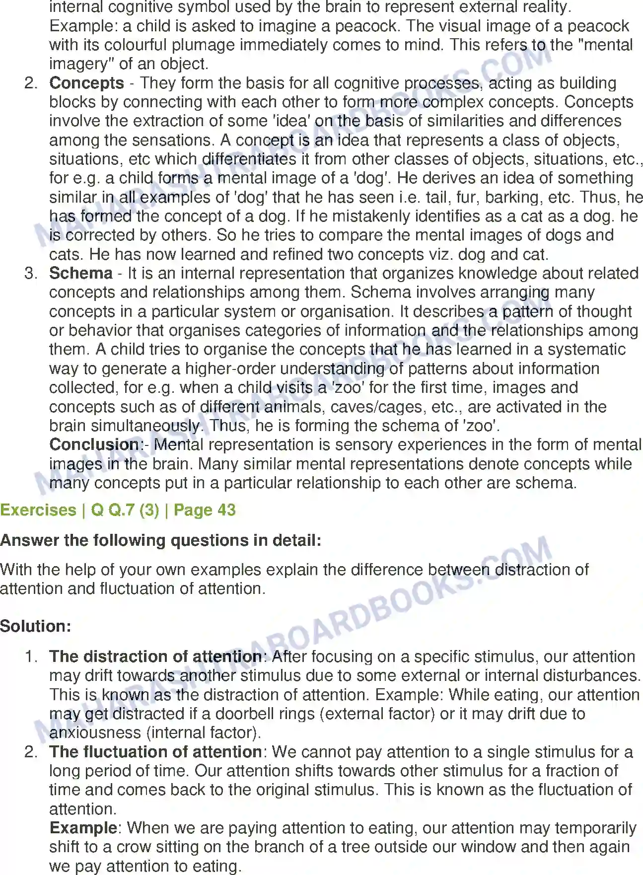 Maharashtra Board Solution class-12 Psychology Cognitive Processes Image 9