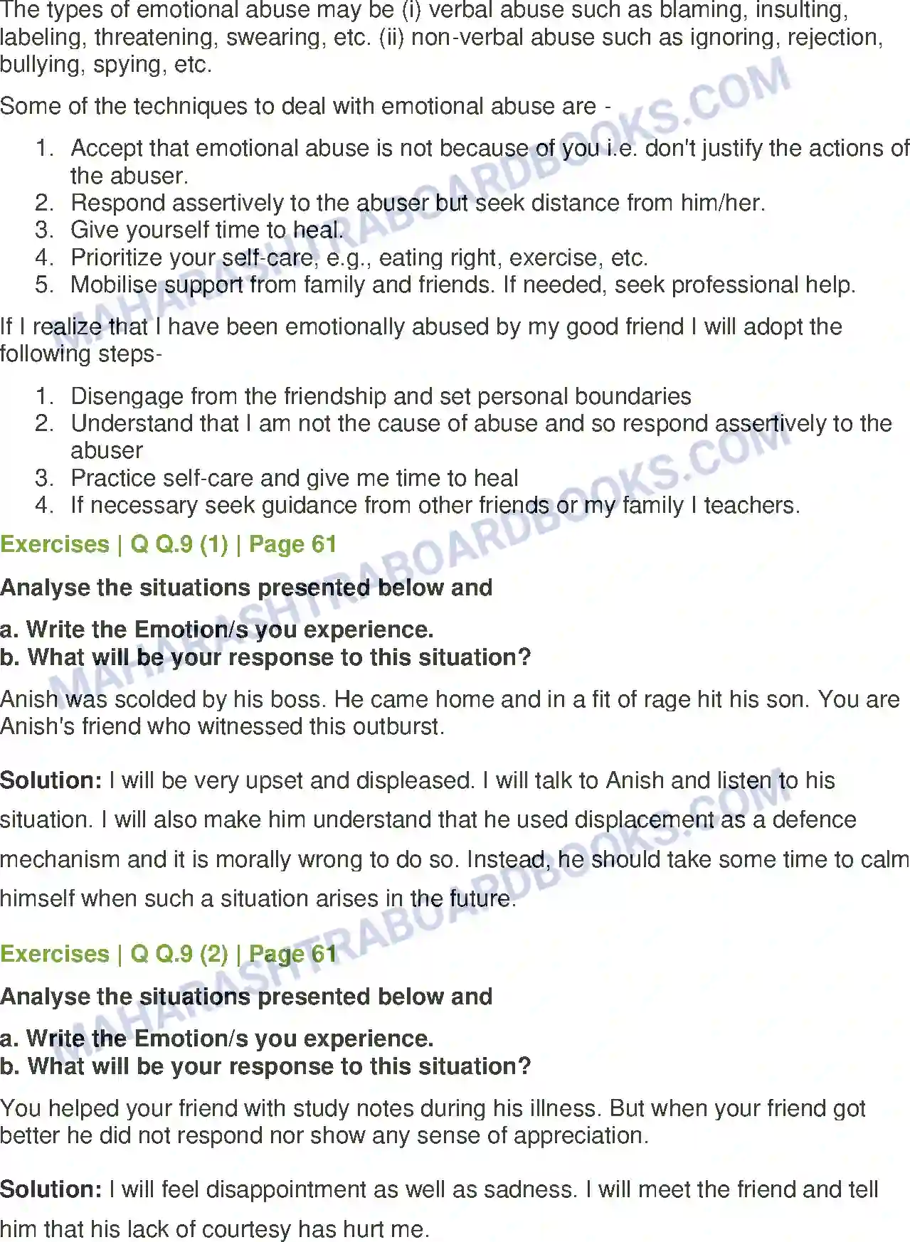 Maharashtra Board Solution class-12 Psychology Emotions Image 11