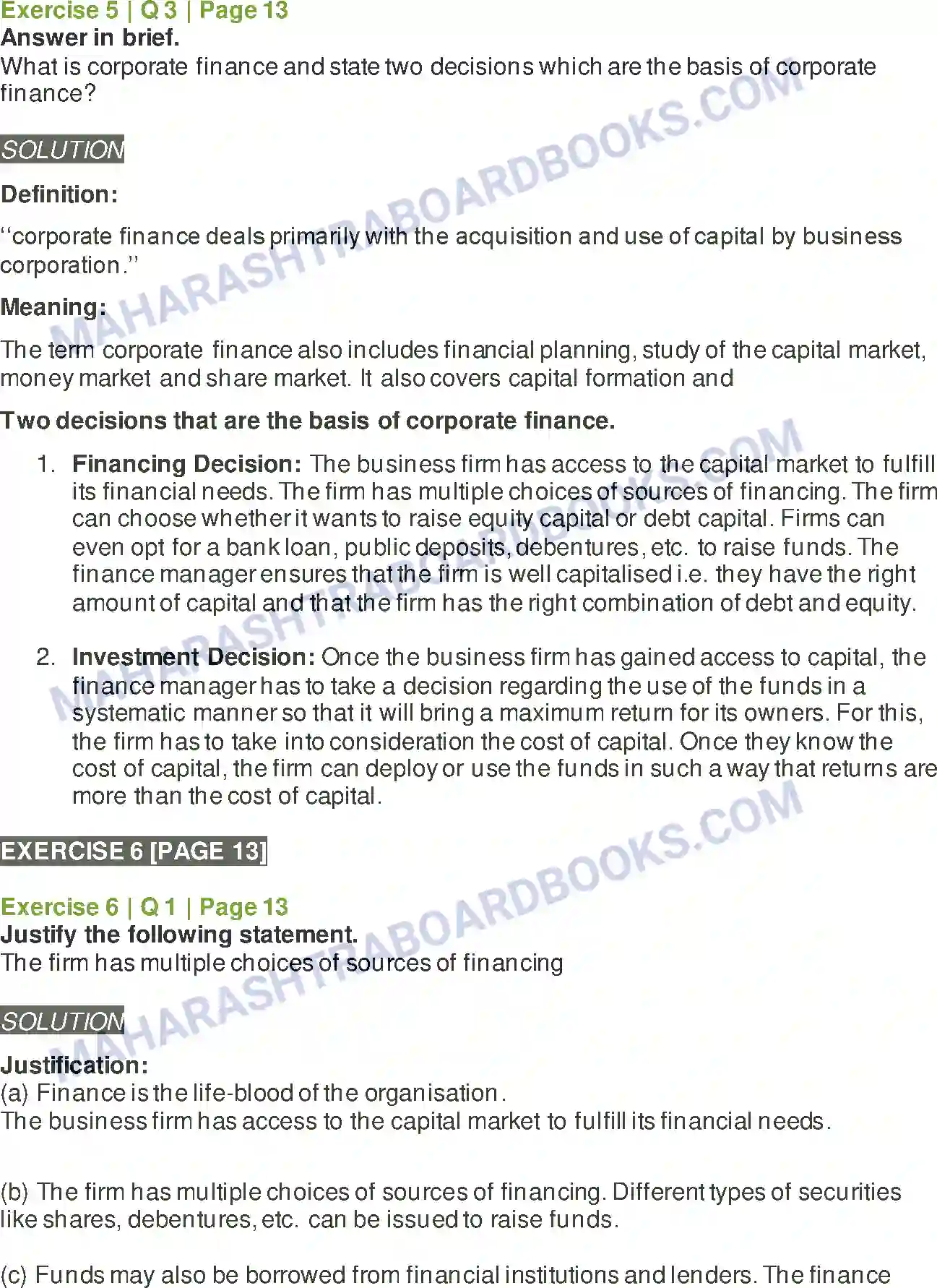 Maharashtra Board Solution Class-12 Secretarial+Practice Introduction To Corporate Finance Image 16