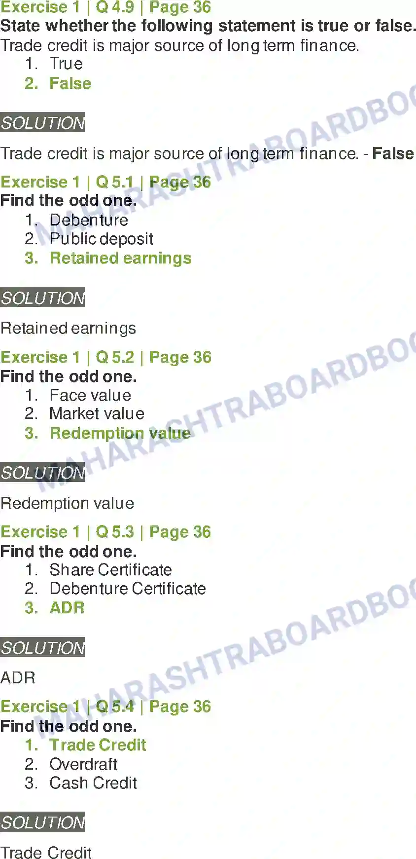 Maharashtra Board Solution Class-12 Secretarial+Practice Sources of Corporate Finance Image 10