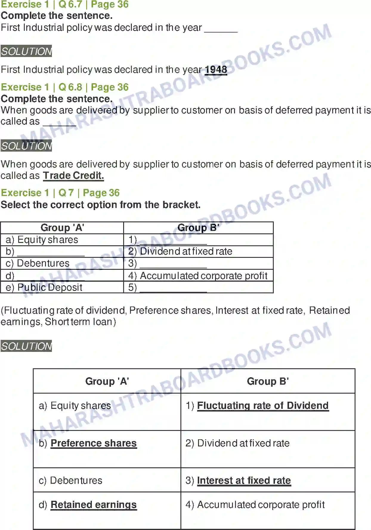 Maharashtra Board Solution Class-12 Secretarial+Practice Sources of Corporate Finance Image 12