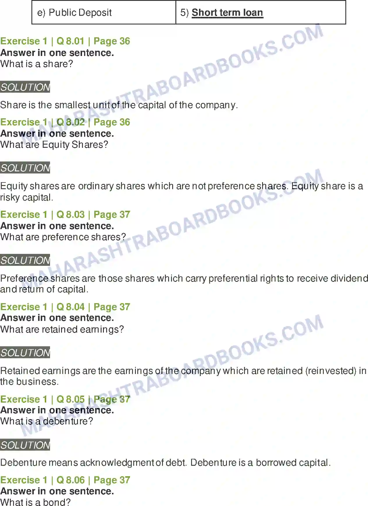 Maharashtra Board Solution Class-12 Secretarial+Practice Sources of Corporate Finance Image 13