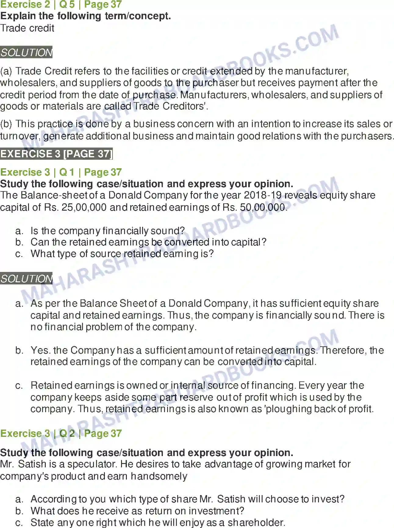 Maharashtra Board Solution Class-12 Secretarial+Practice Sources of Corporate Finance Image 17