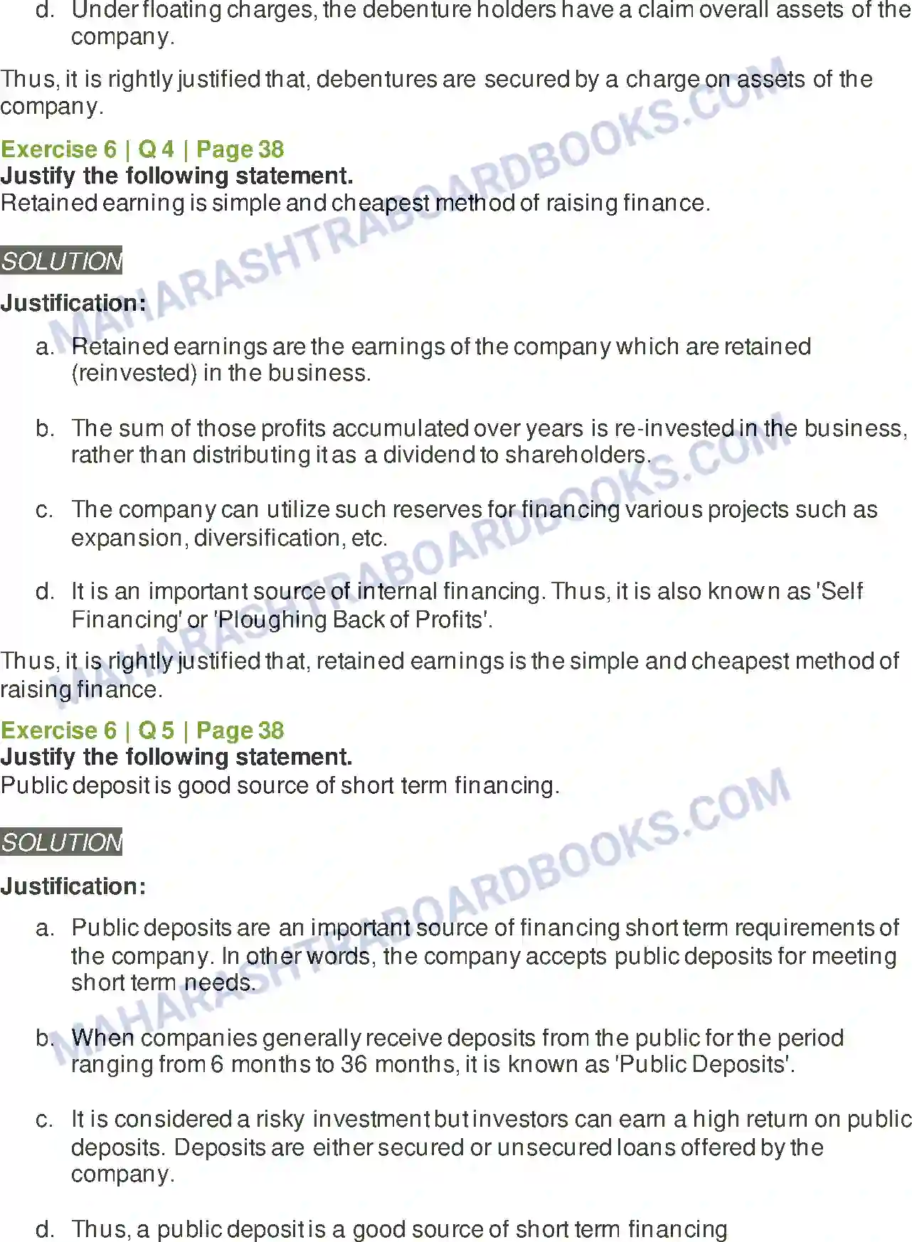 Maharashtra Board Solution Class-12 Secretarial+Practice Sources of Corporate Finance Image 28