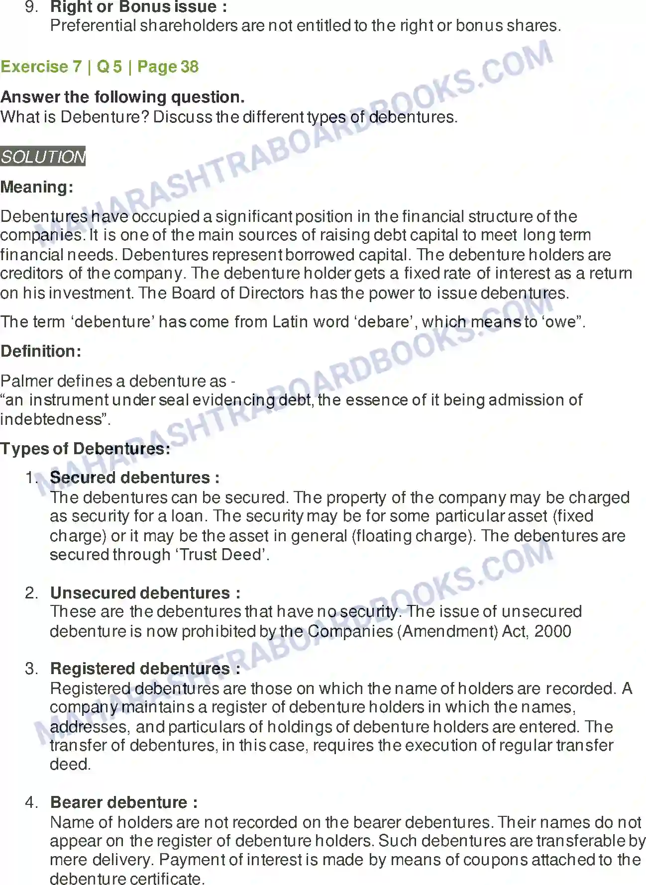 Maharashtra Board Solution Class-12 Secretarial+Practice Sources of Corporate Finance Image 36