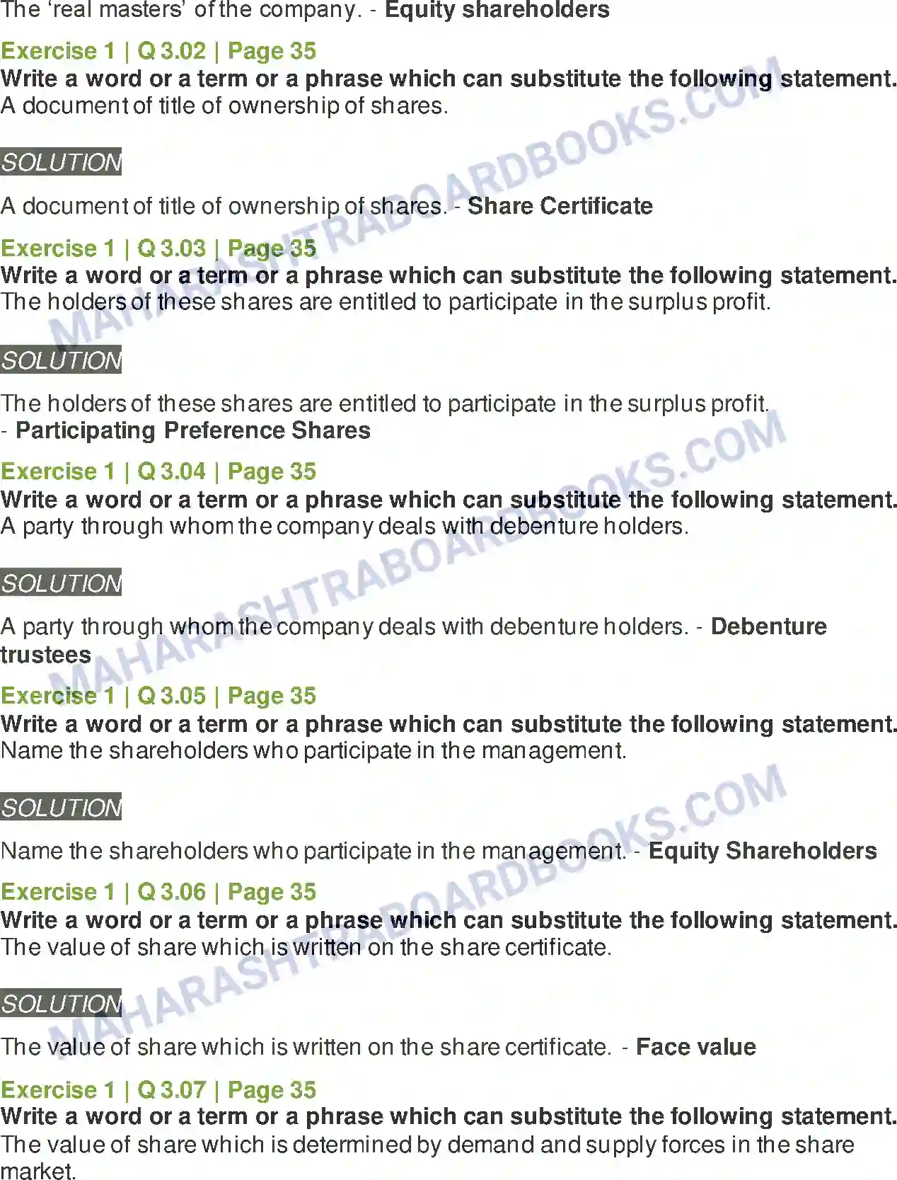 Maharashtra Board Solution Class-12 Secretarial+Practice Sources of Corporate Finance Image 6