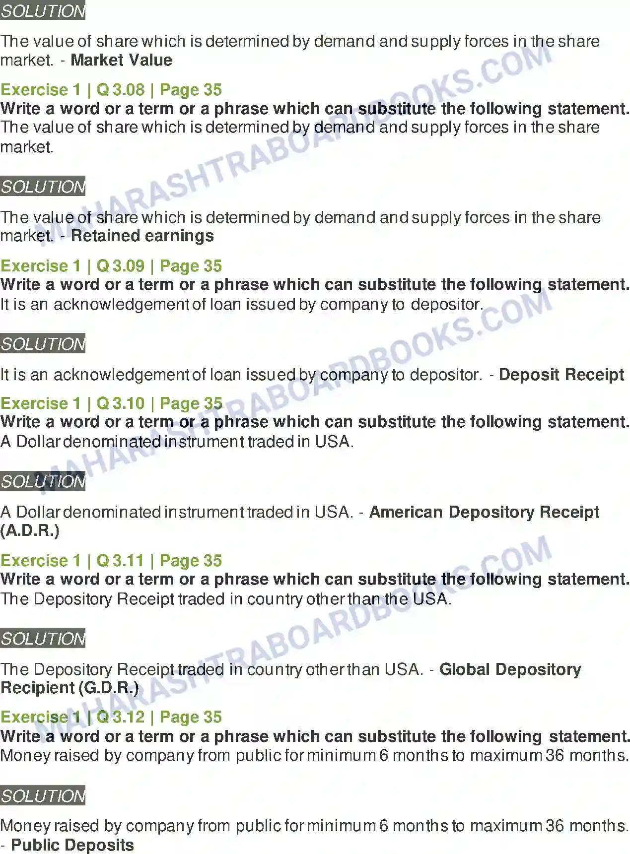 Maharashtra Board Solution Class-12 Secretarial+Practice Sources of Corporate Finance Image 7