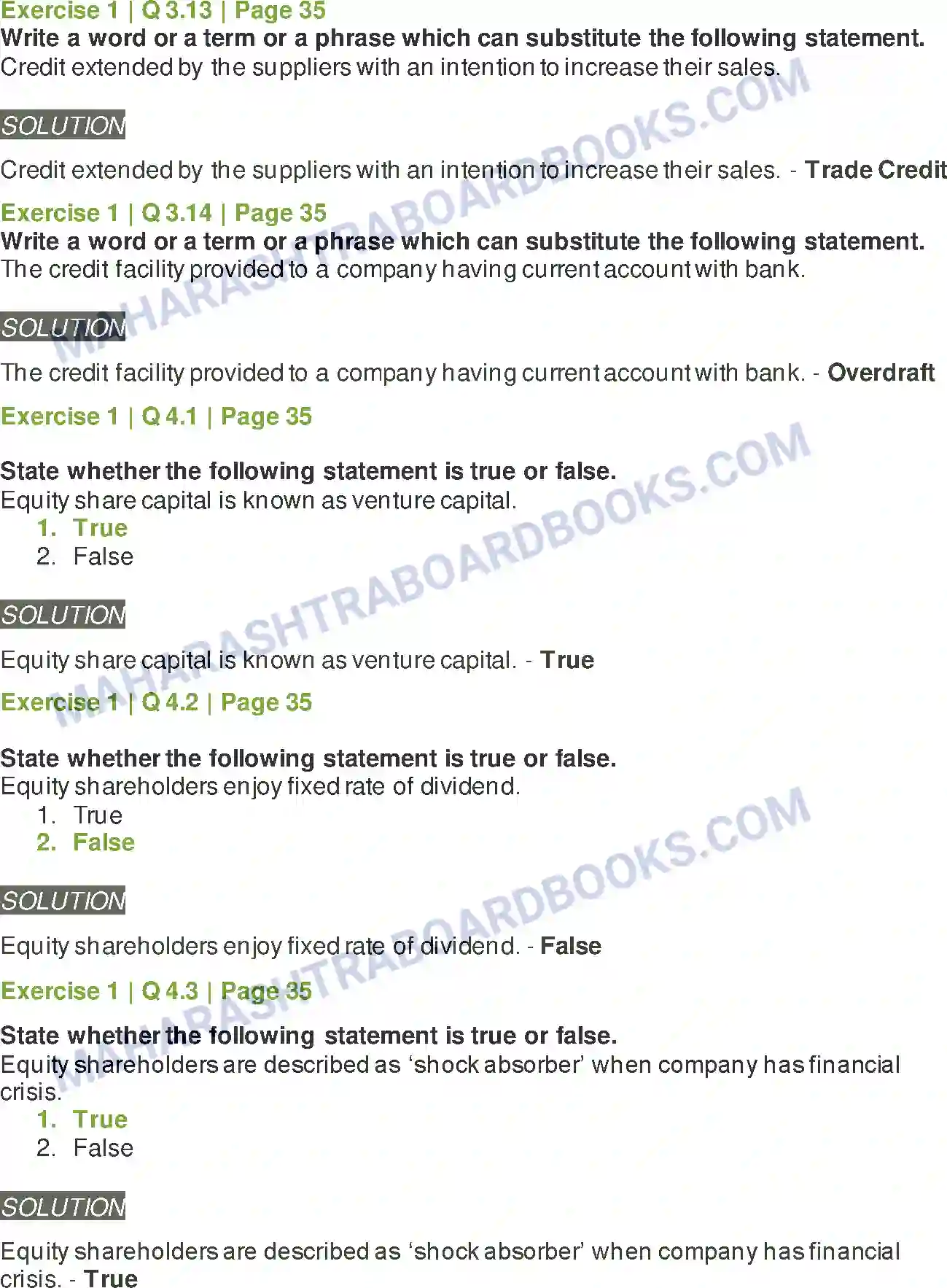 Maharashtra Board Solution Class-12 Secretarial+Practice Sources of Corporate Finance Image 8