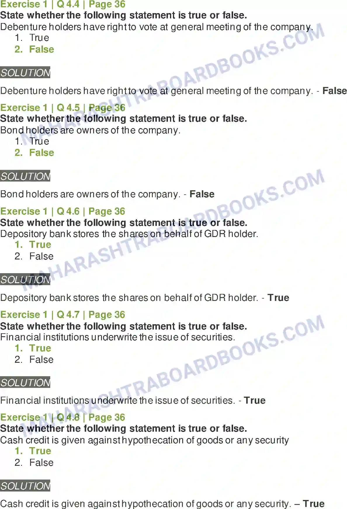 Maharashtra Board Solution Class-12 Secretarial+Practice Sources of Corporate Finance Image 9