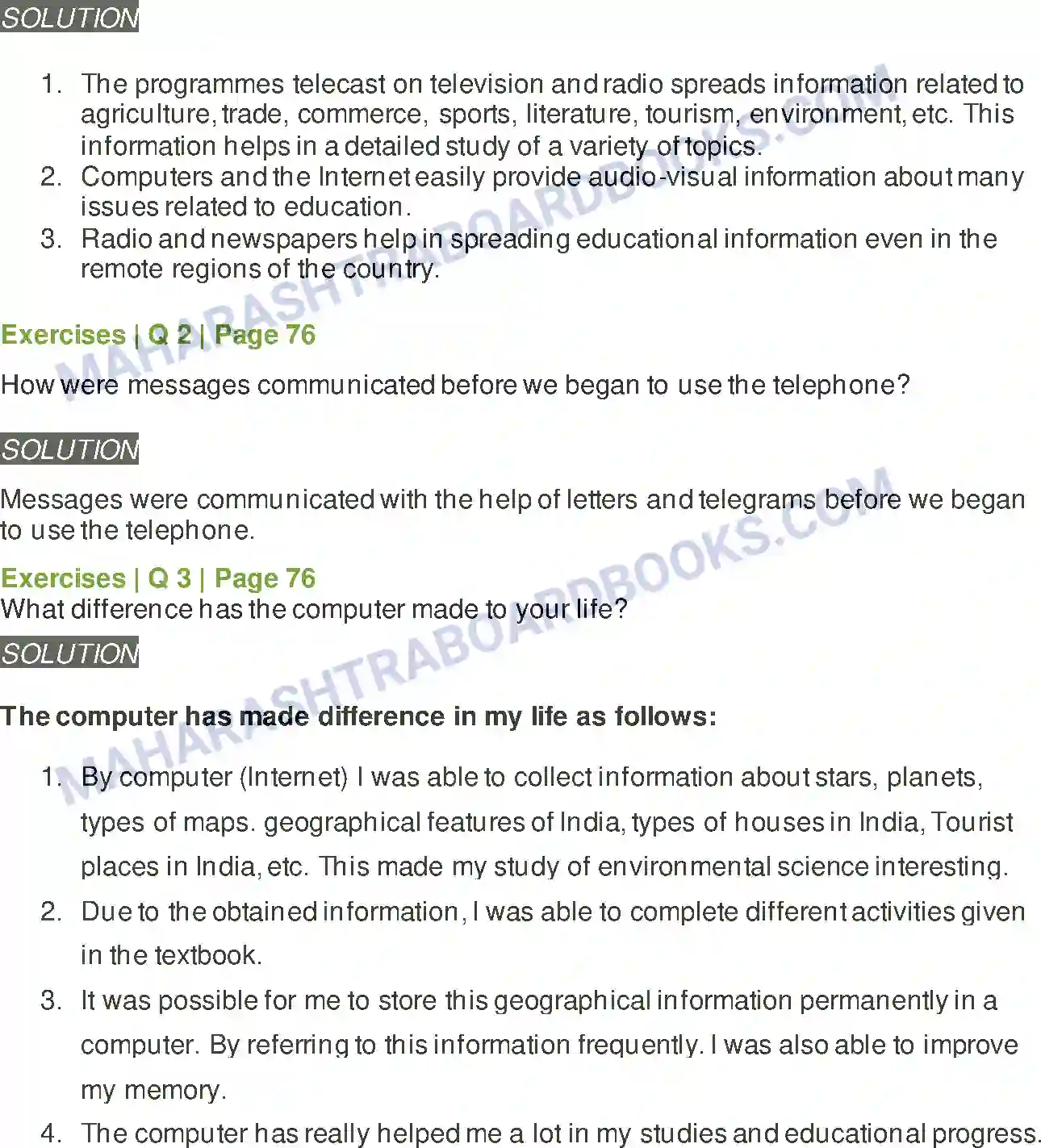 Maharashtra Board Solution Class-5 Environmental+Studies+-+1 Communication and Mass Media Image 4