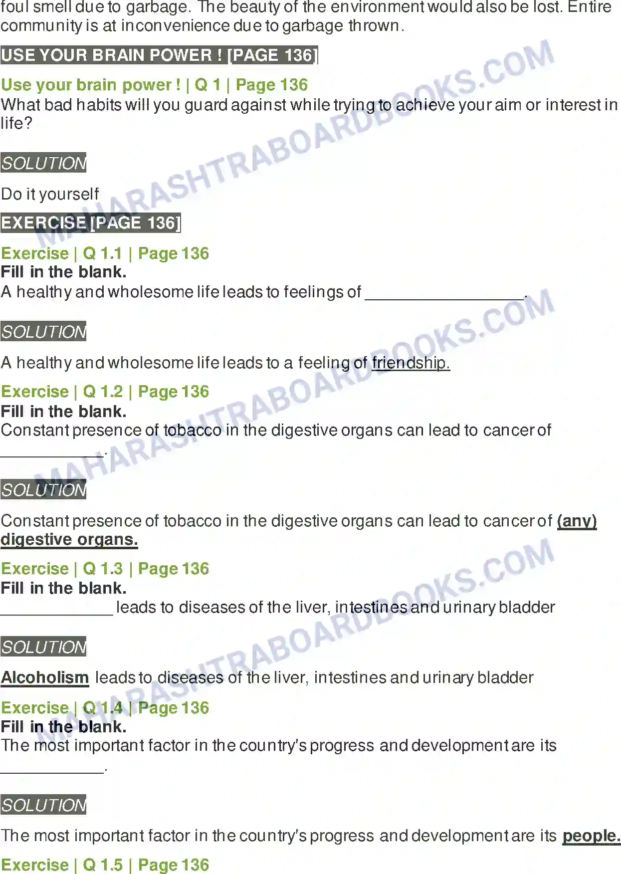 Maharashtra Board Solution Class-5 Environmental+Studies+-+1 Community Health and Hygiene Image 2